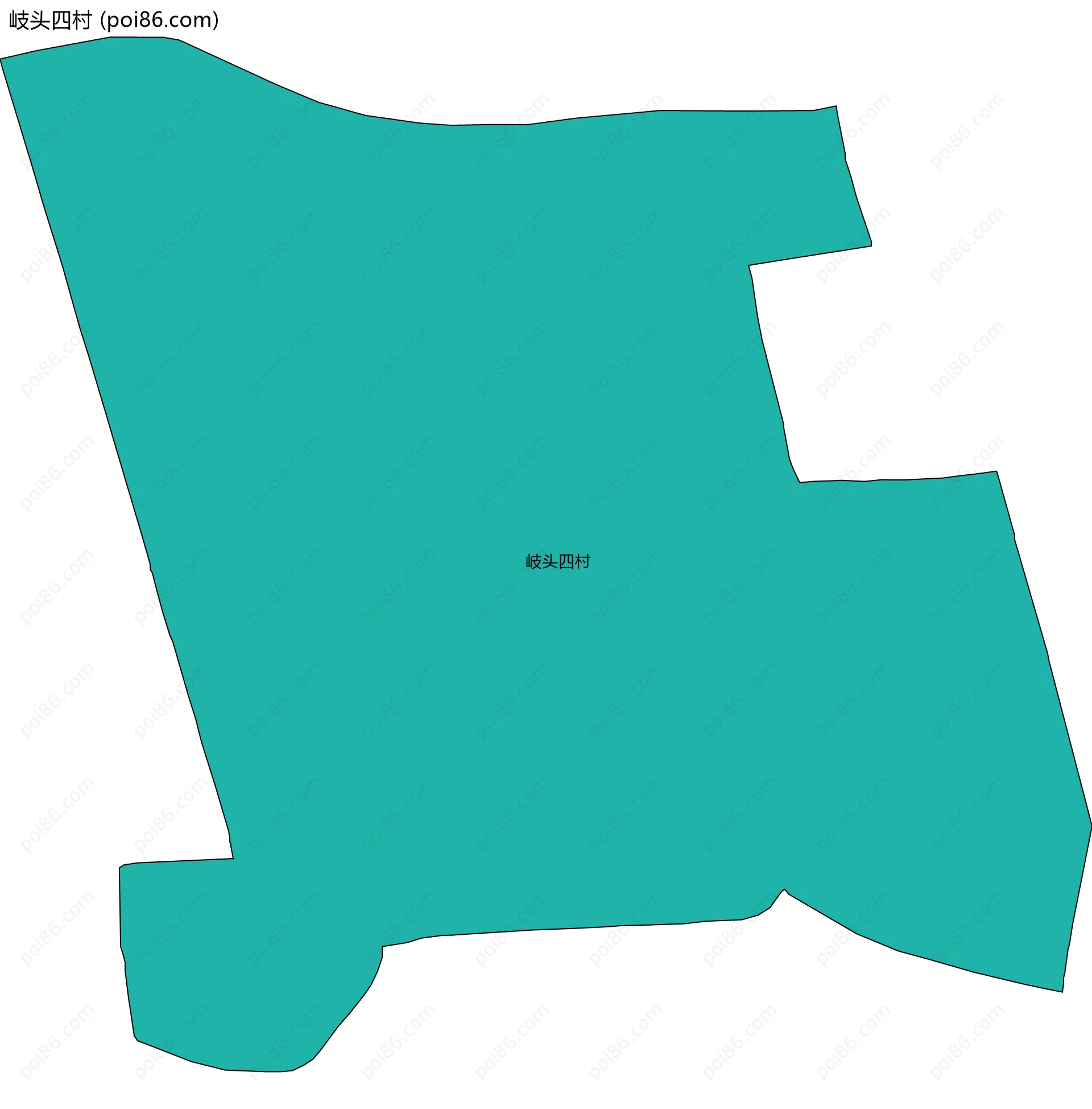 岐头四村边界地图