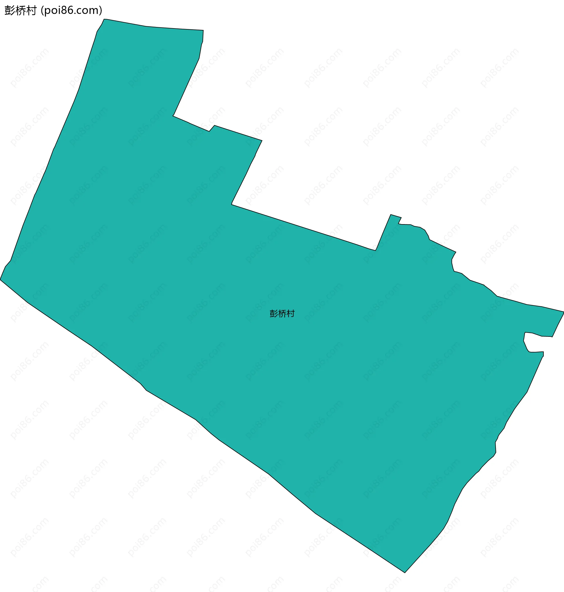 彭桥村边界地图