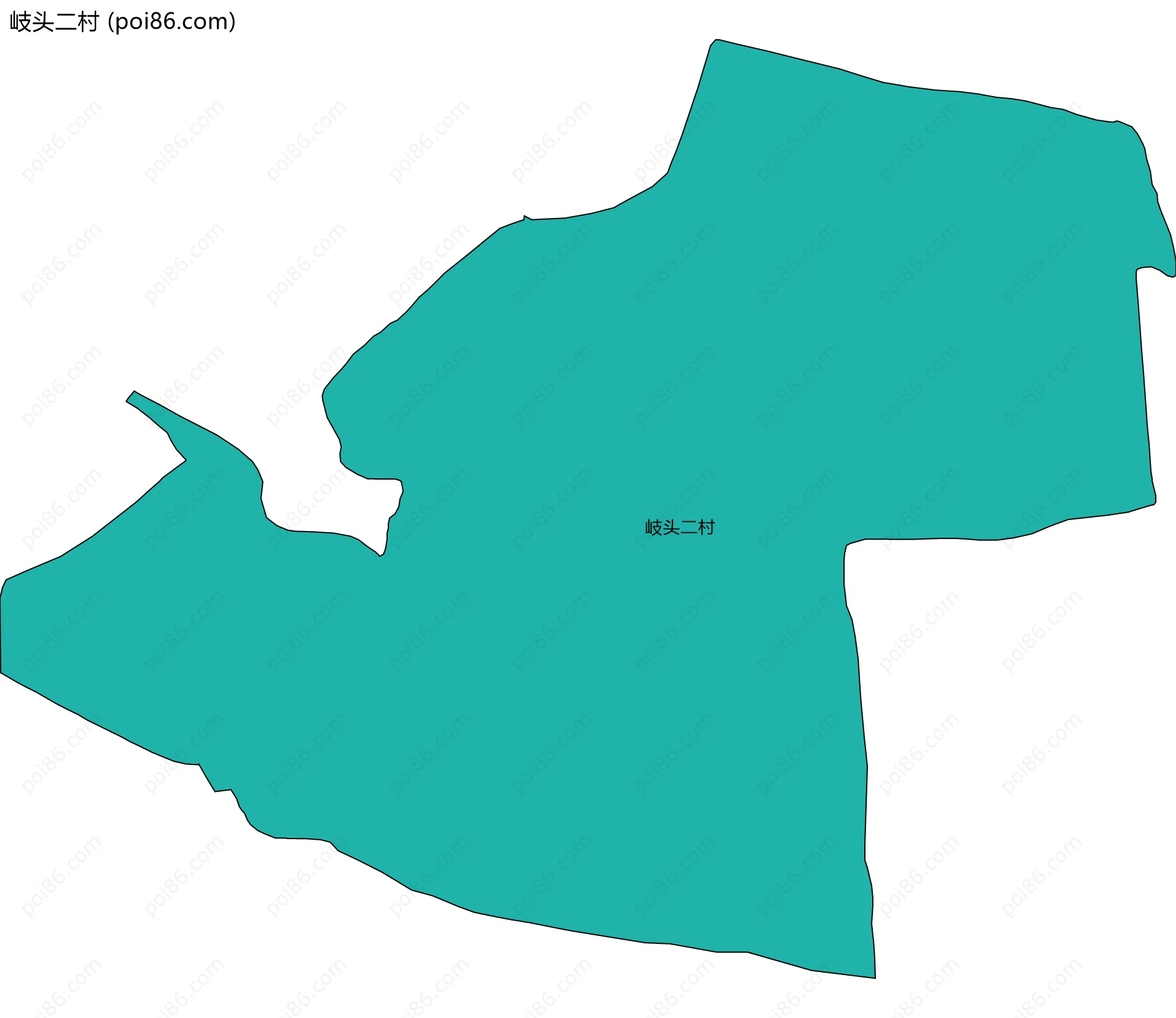 岐头二村边界地图