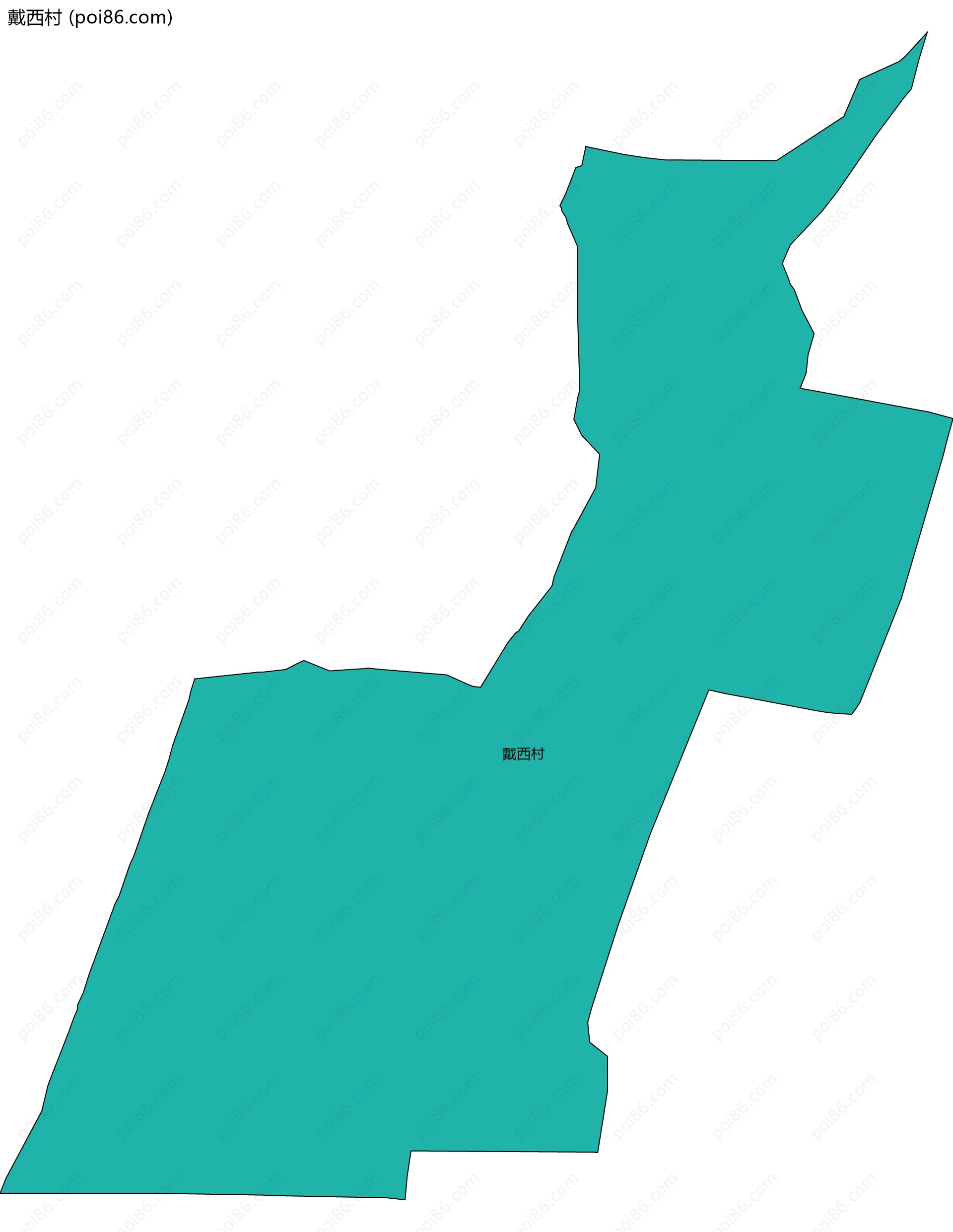 戴西村边界地图