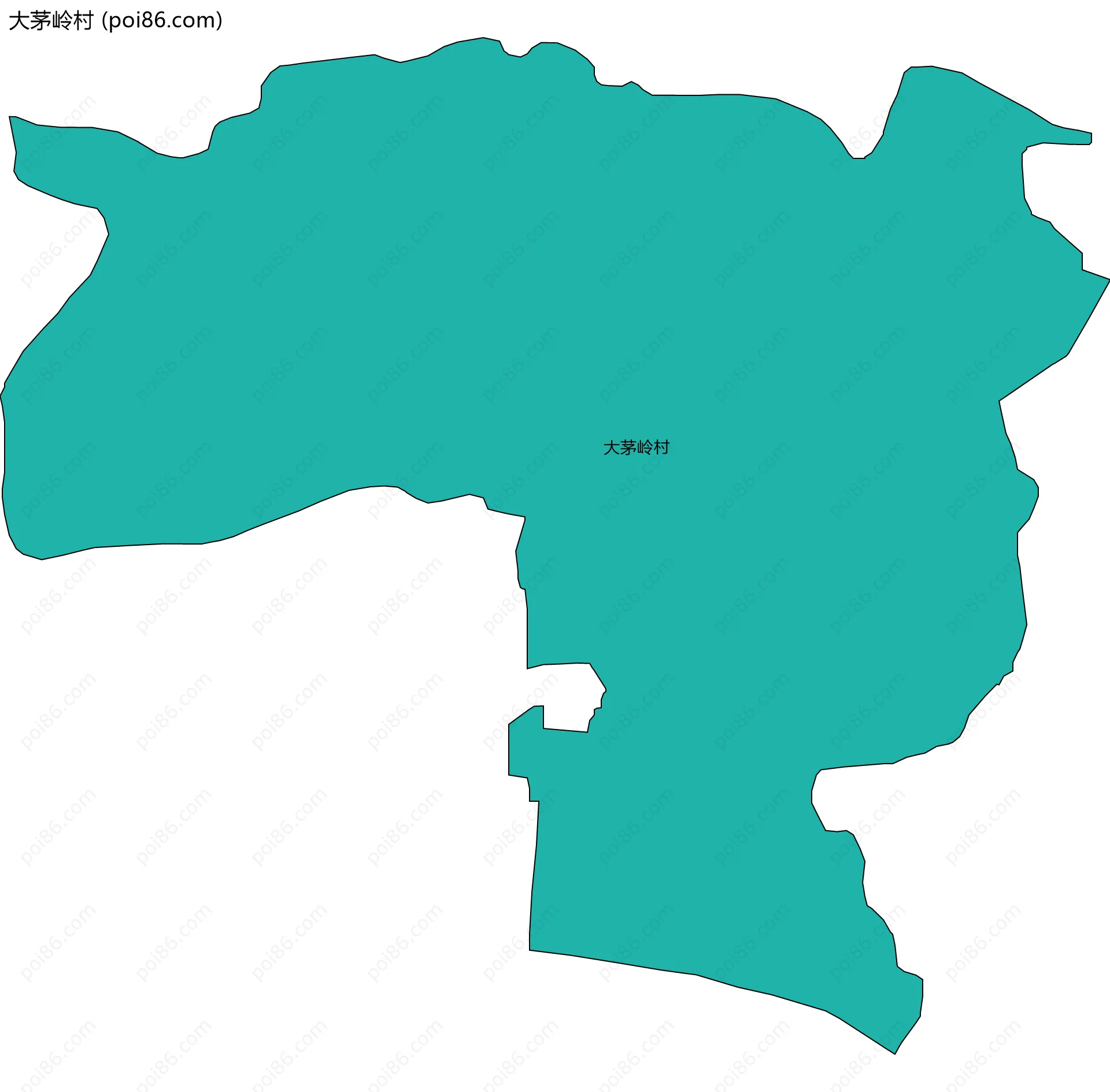 大茅岭村边界地图