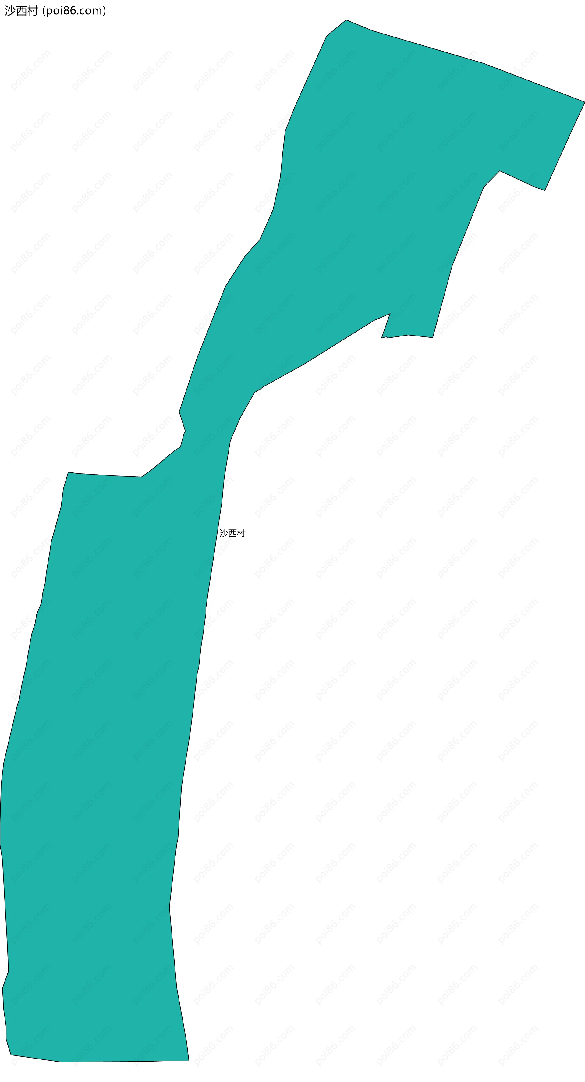 沙西村边界地图