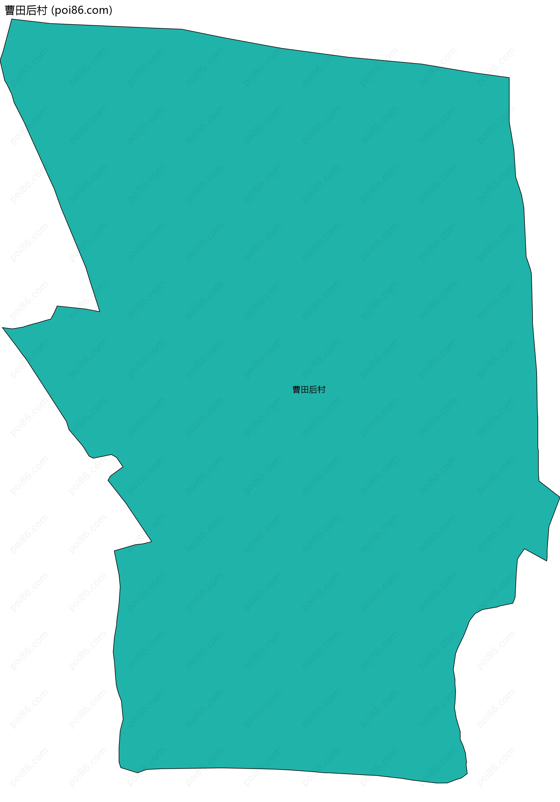曹田后村边界地图