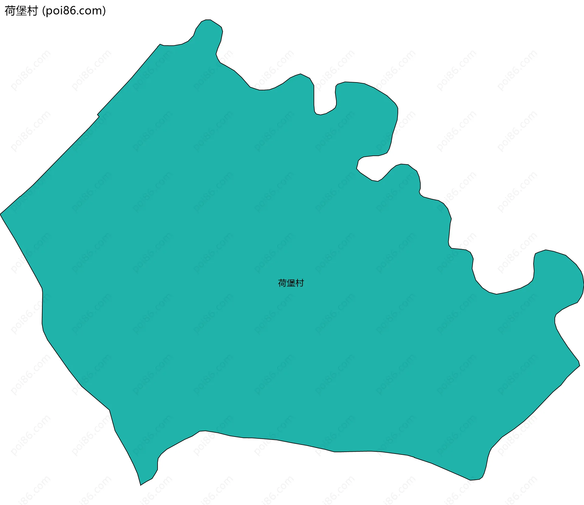 荷堡村边界地图