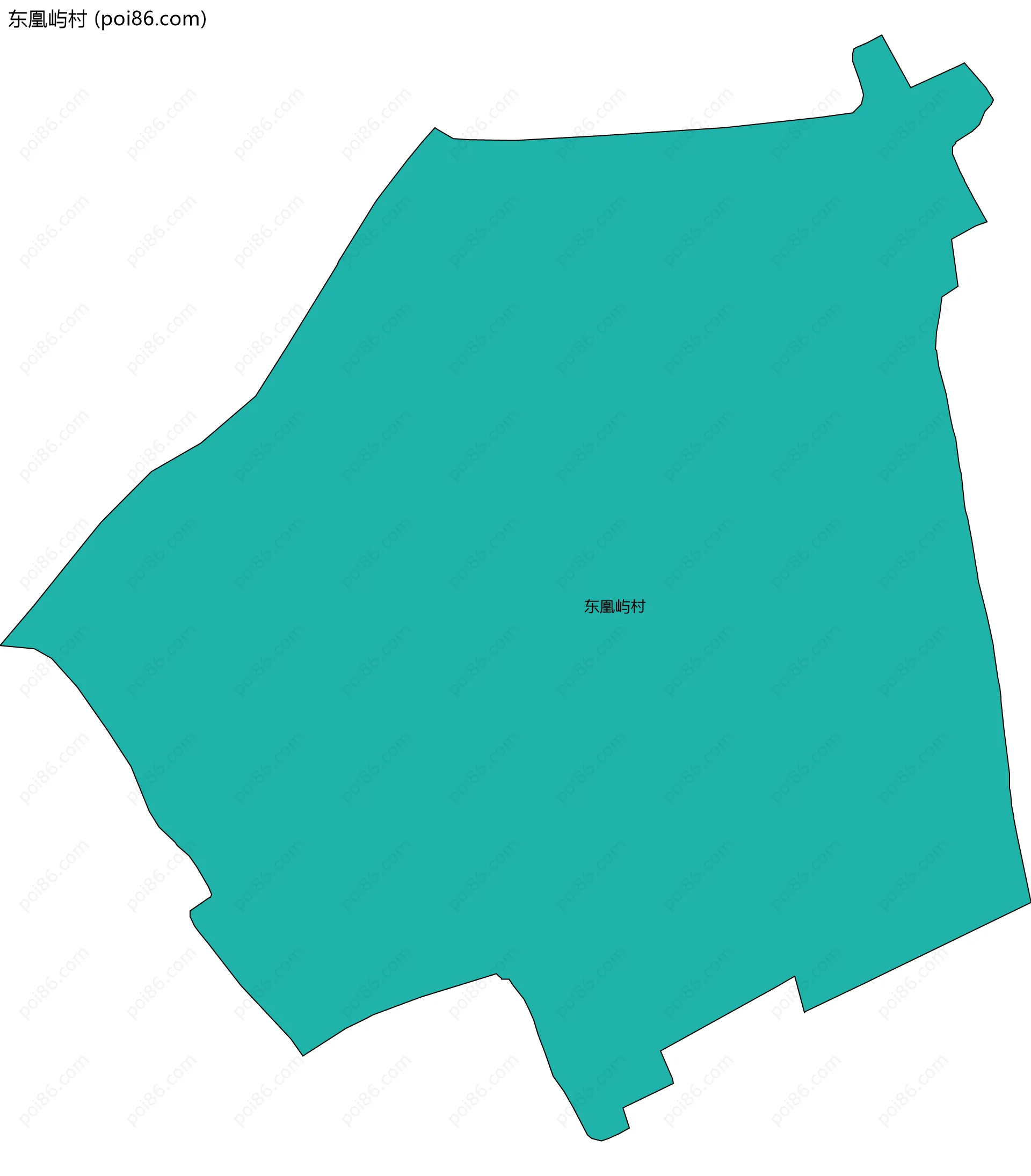 东凰屿村边界地图