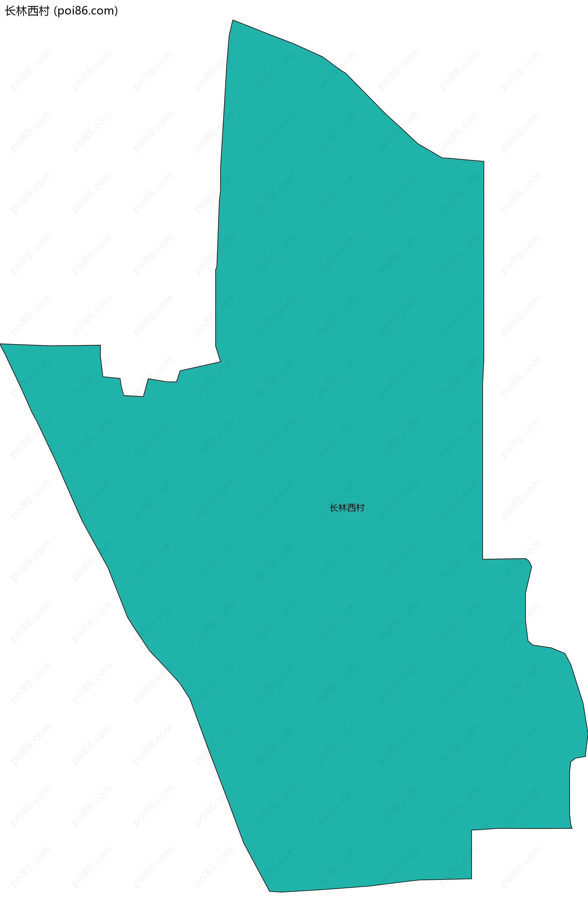 长林西村边界地图