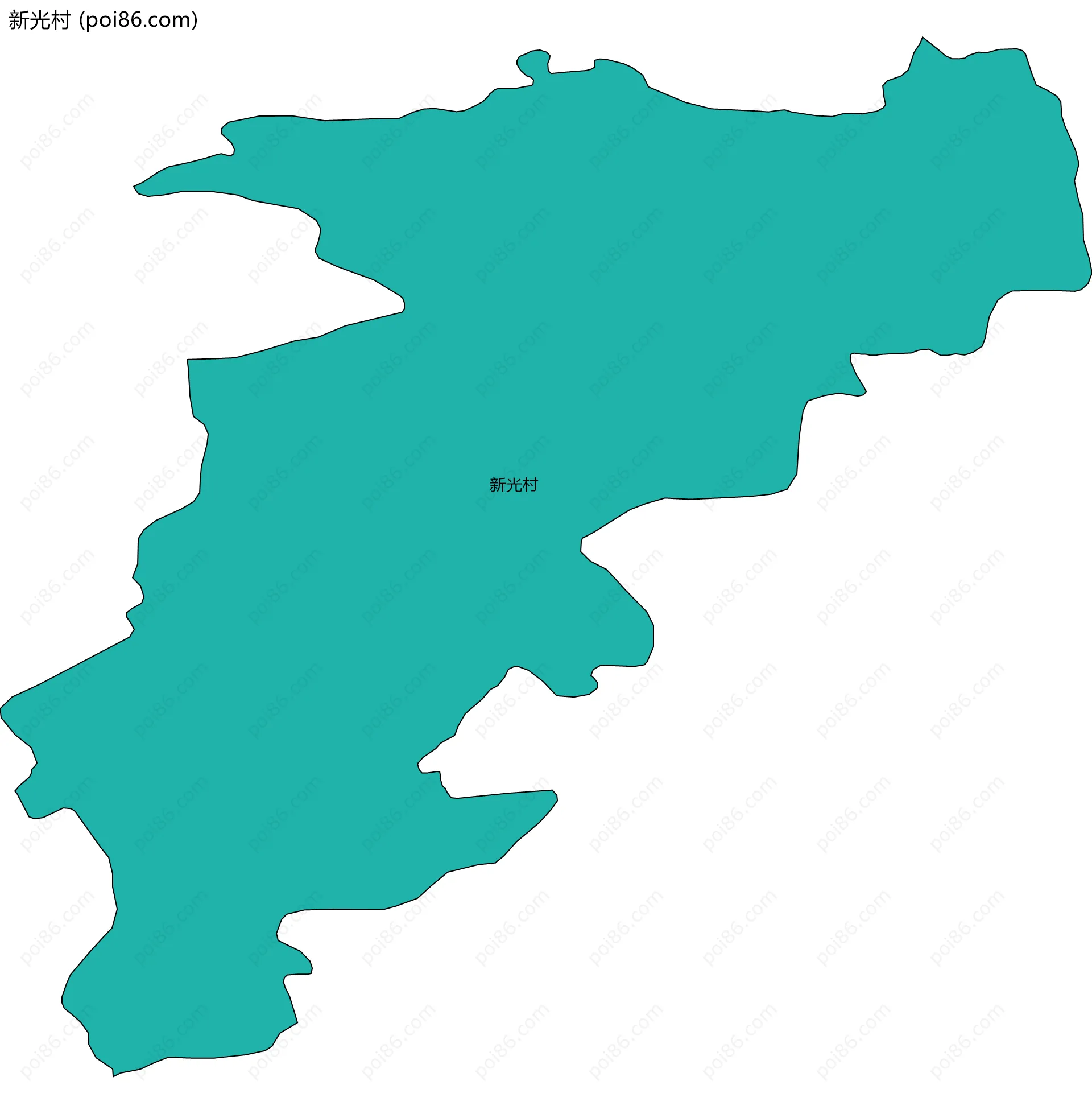 新光村边界地图