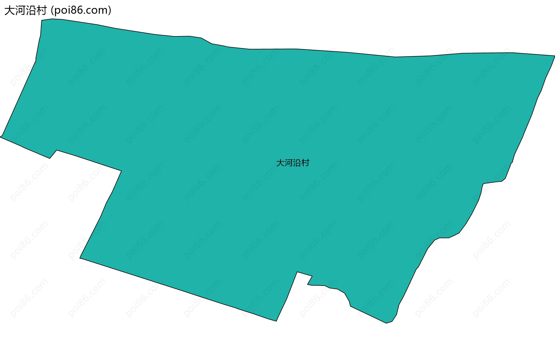 大河沿村边界地图