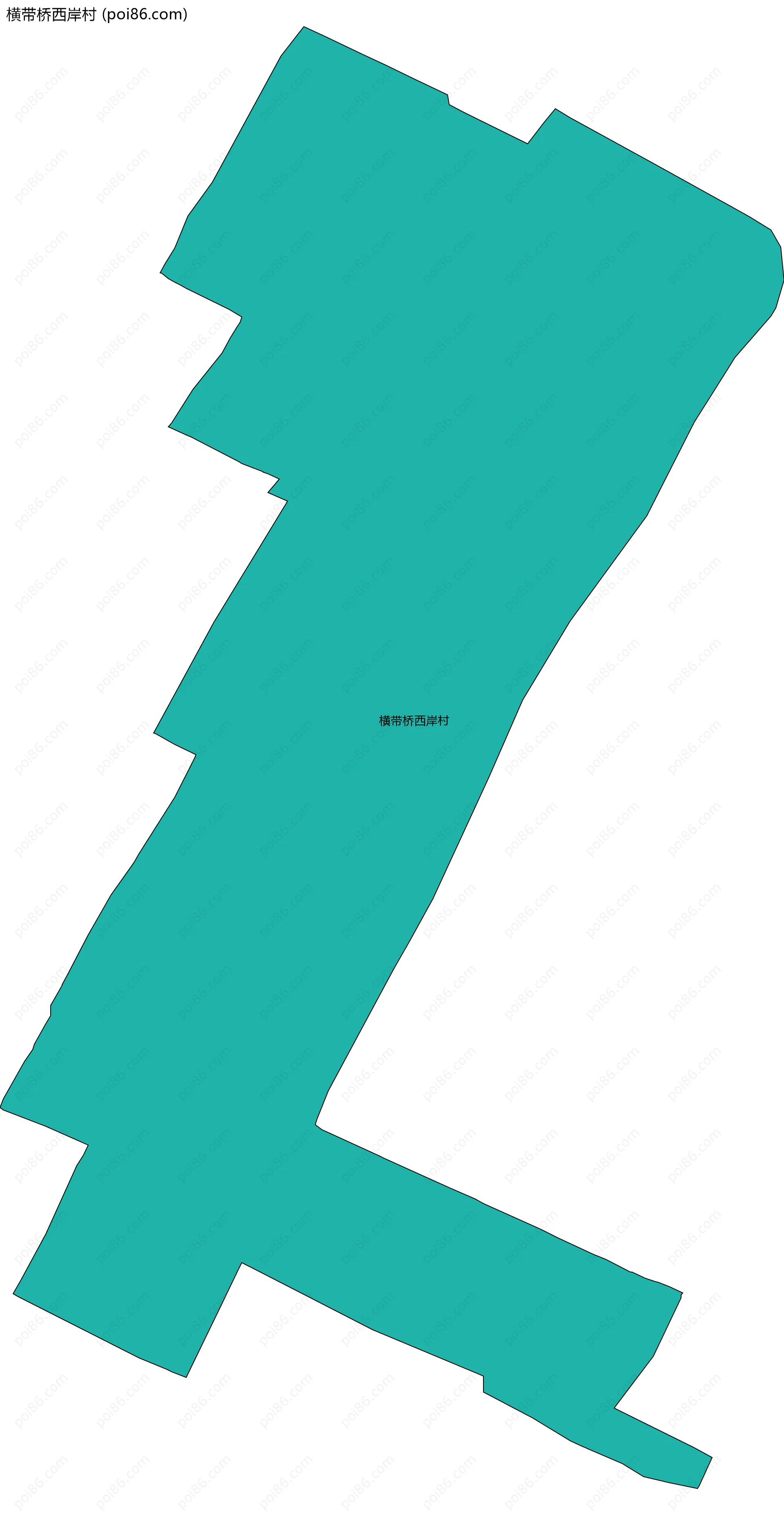横带桥西岸村边界地图