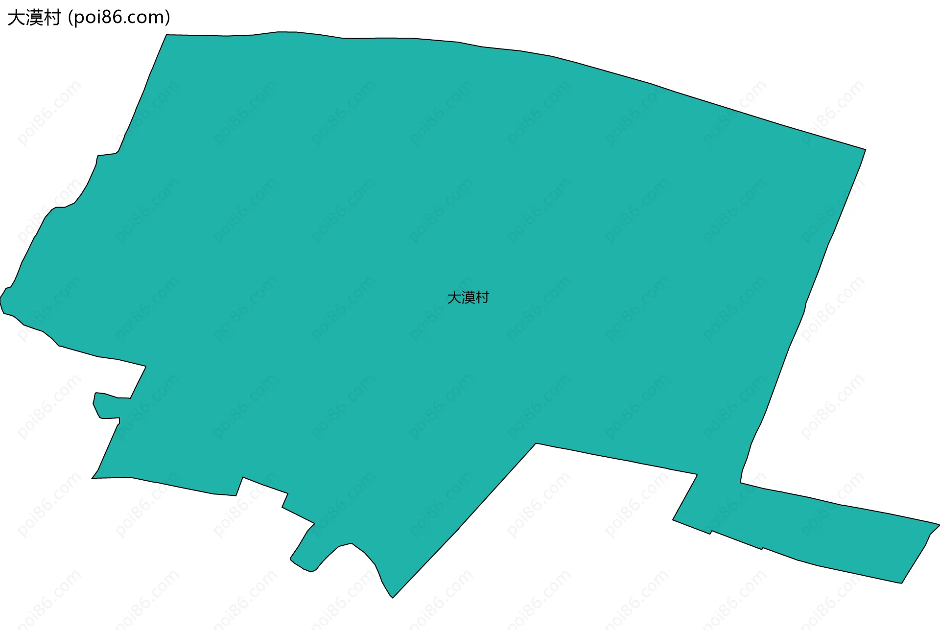 大漠村边界地图