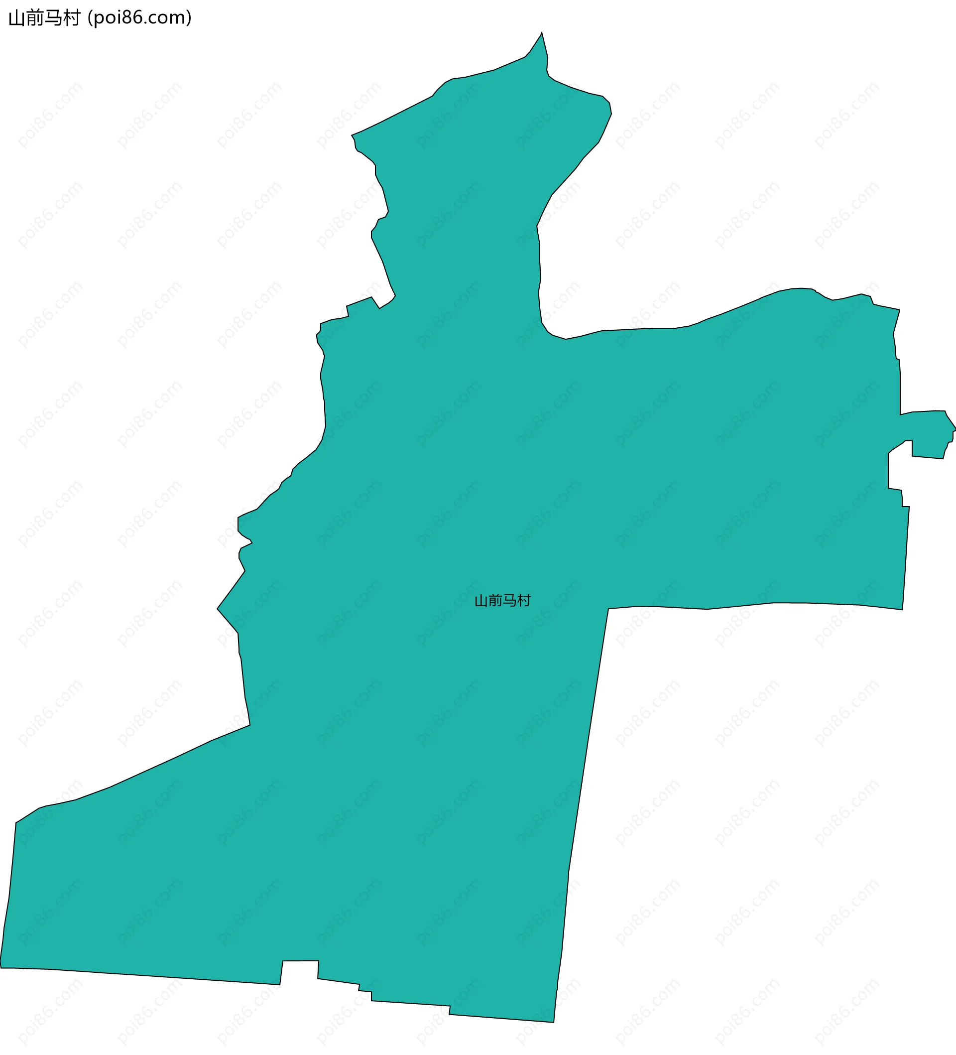 山前马村边界地图