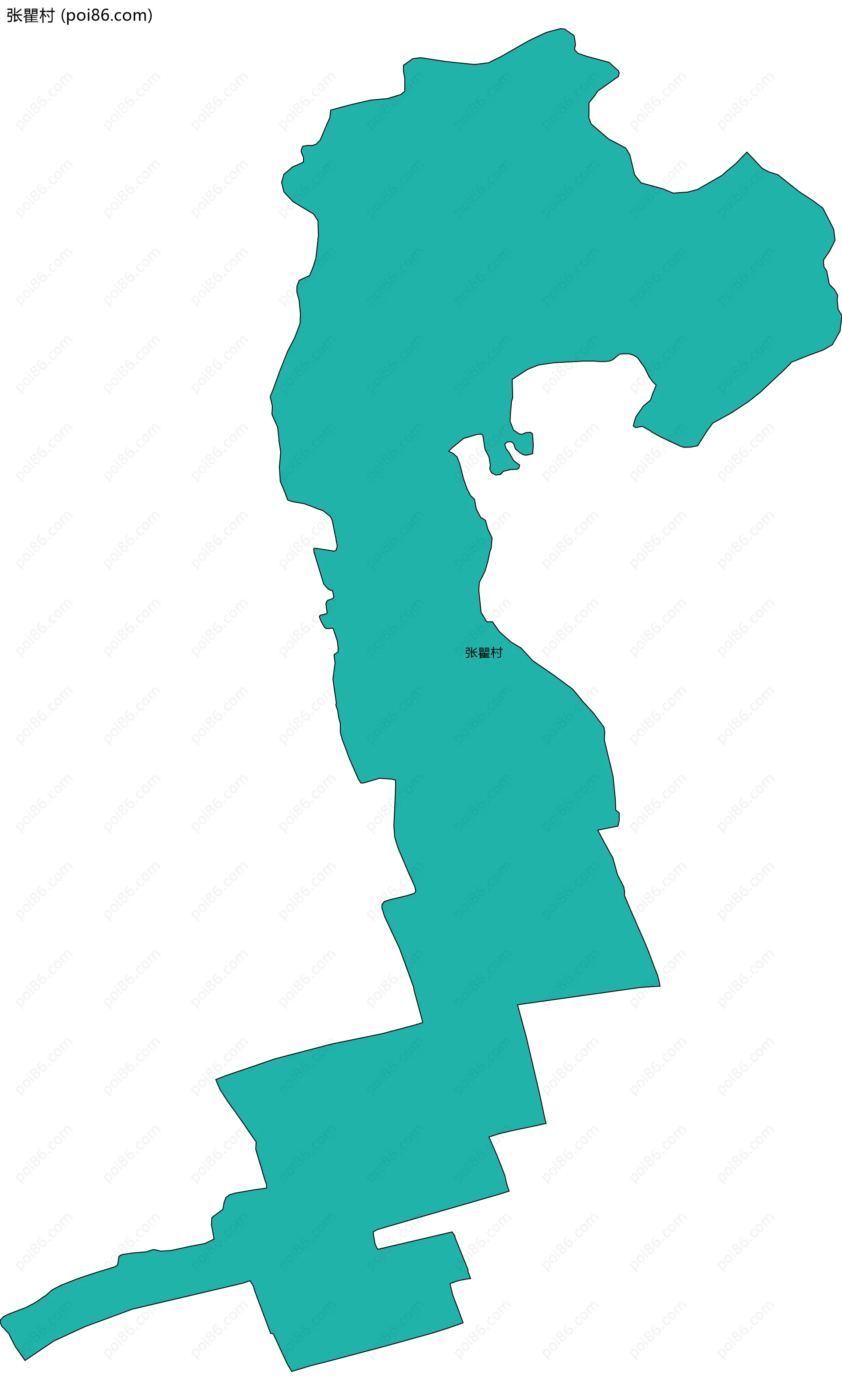 张瞿村边界地图