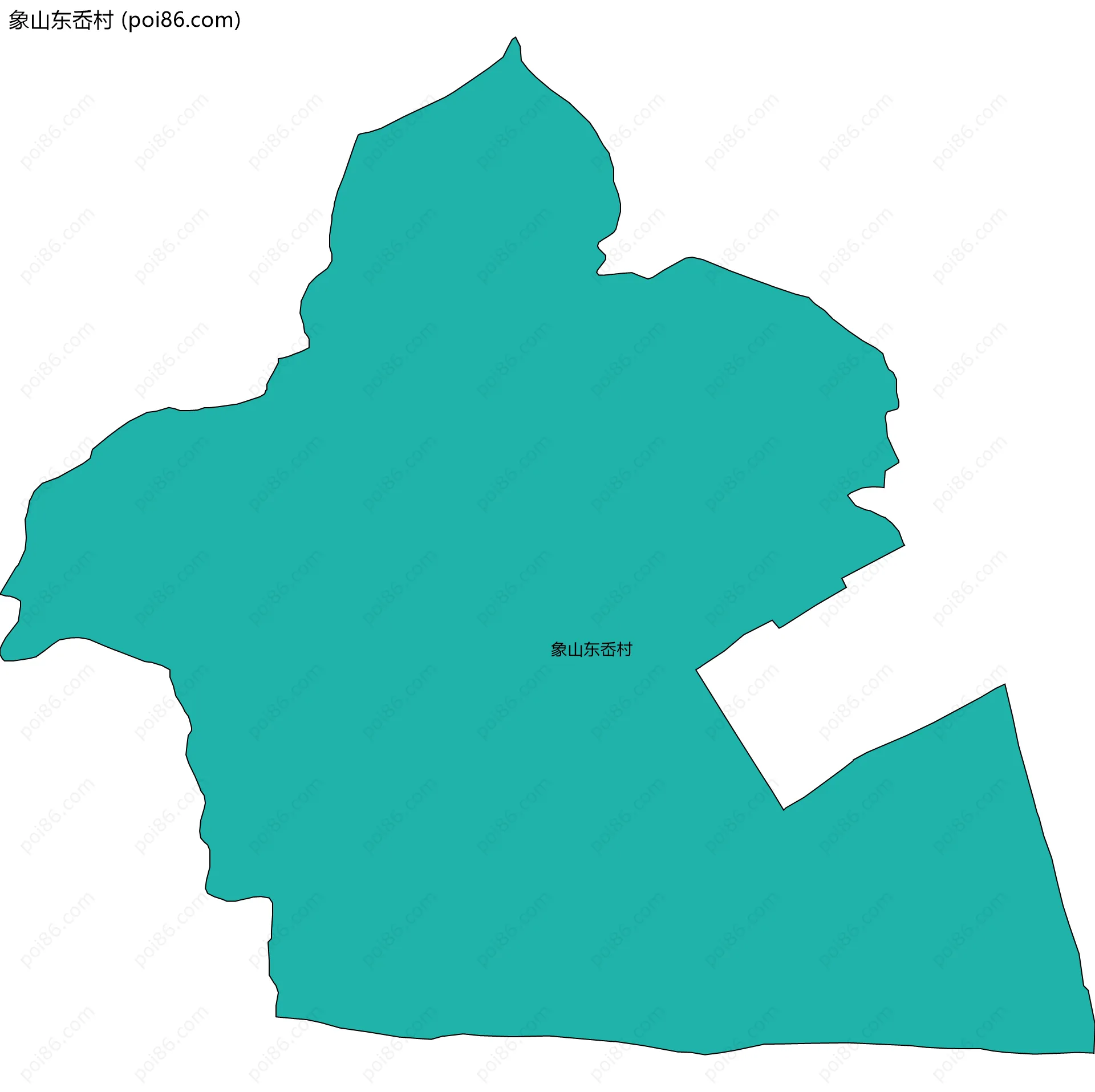 象山东岙村边界地图