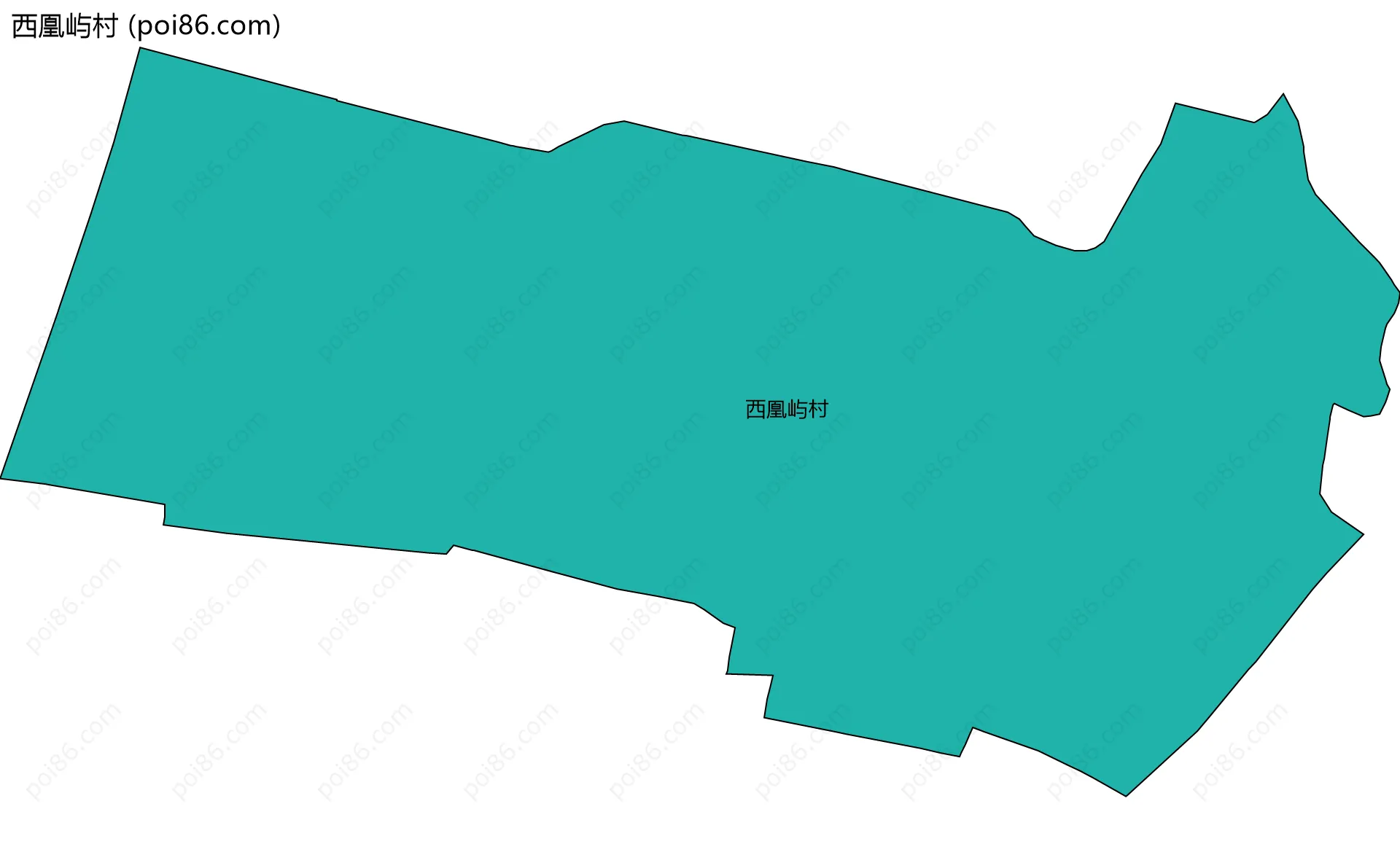 西凰屿村边界地图