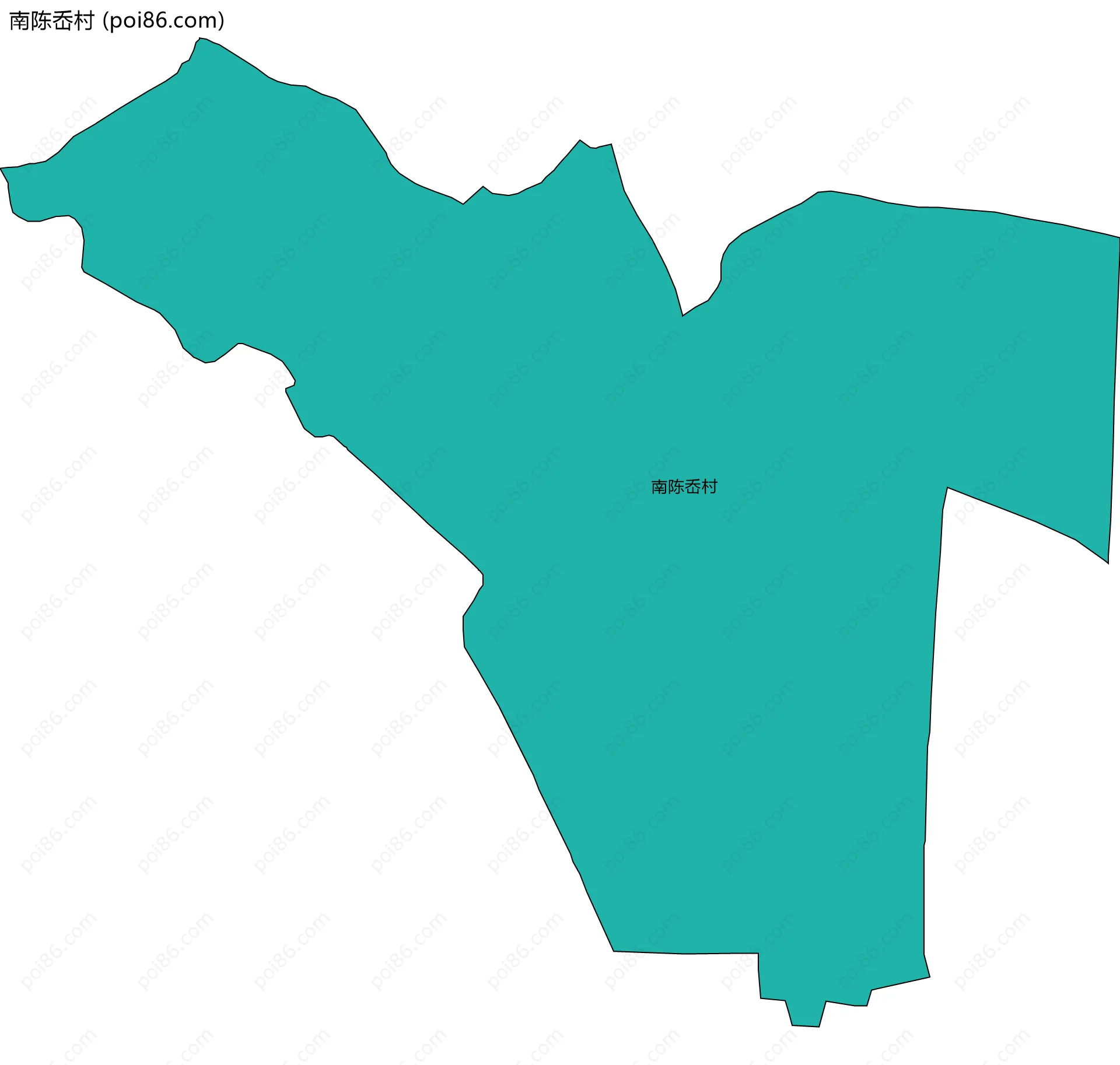 南陈岙村边界地图