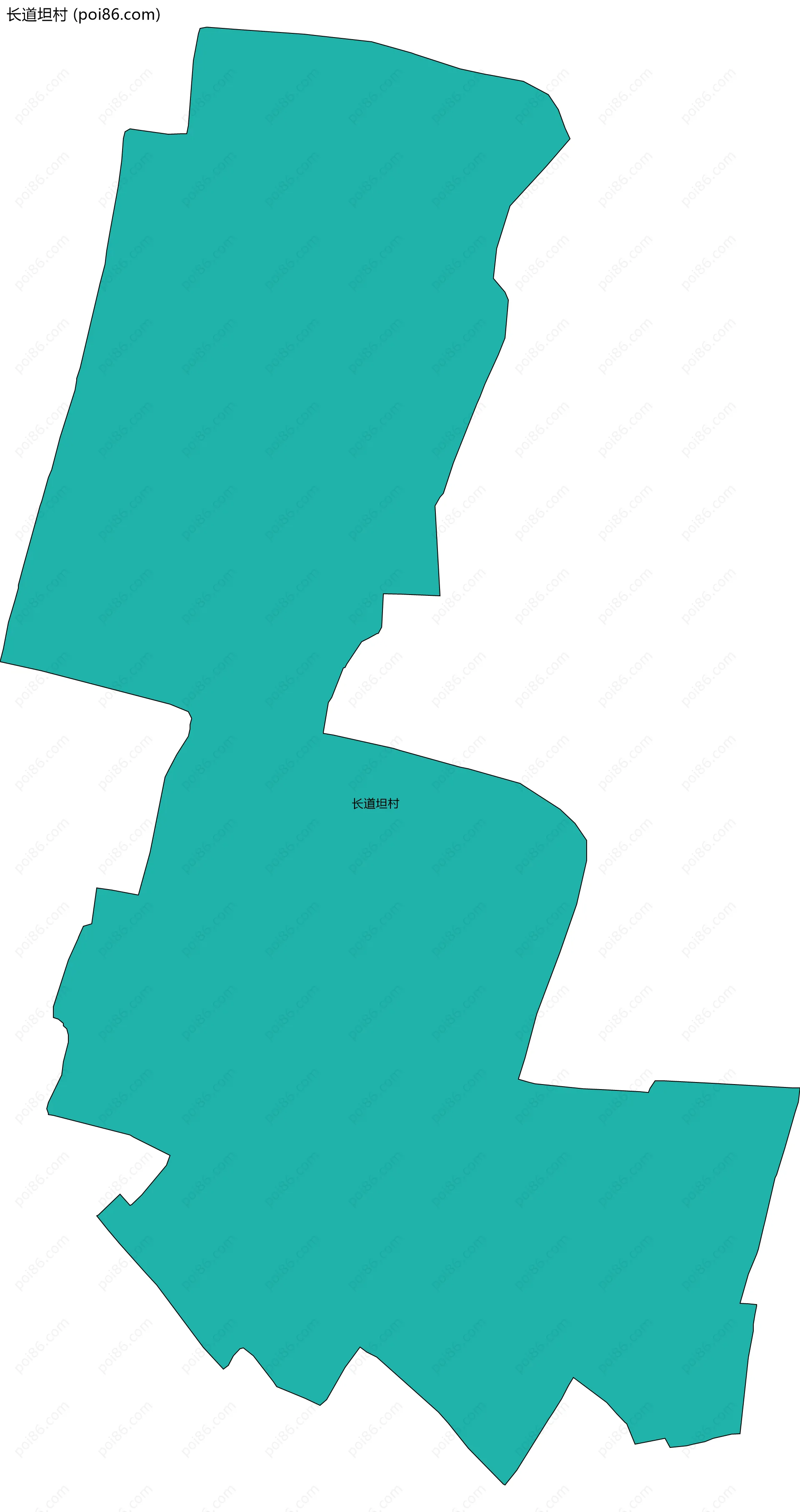 长道坦村边界地图
