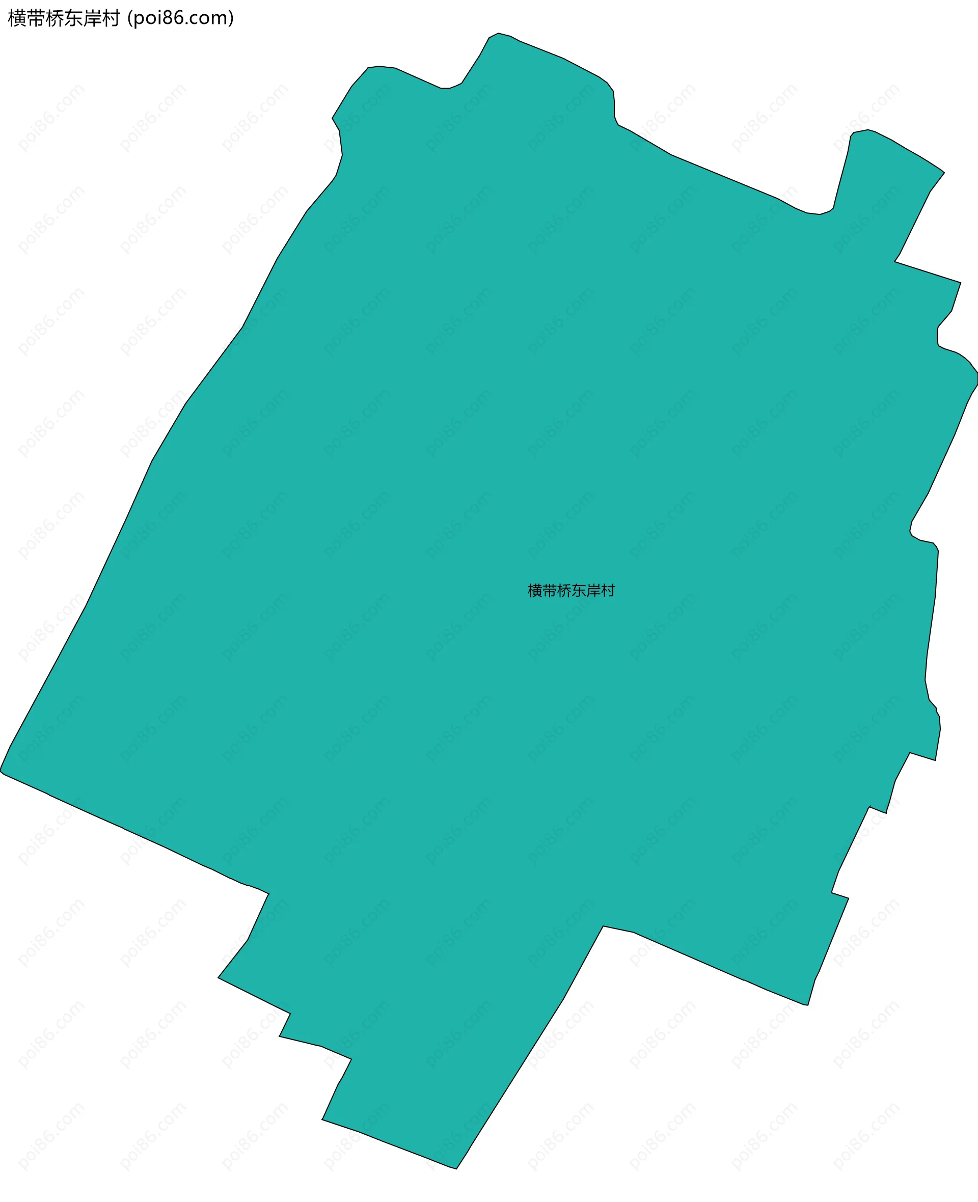 横带桥东岸村边界地图