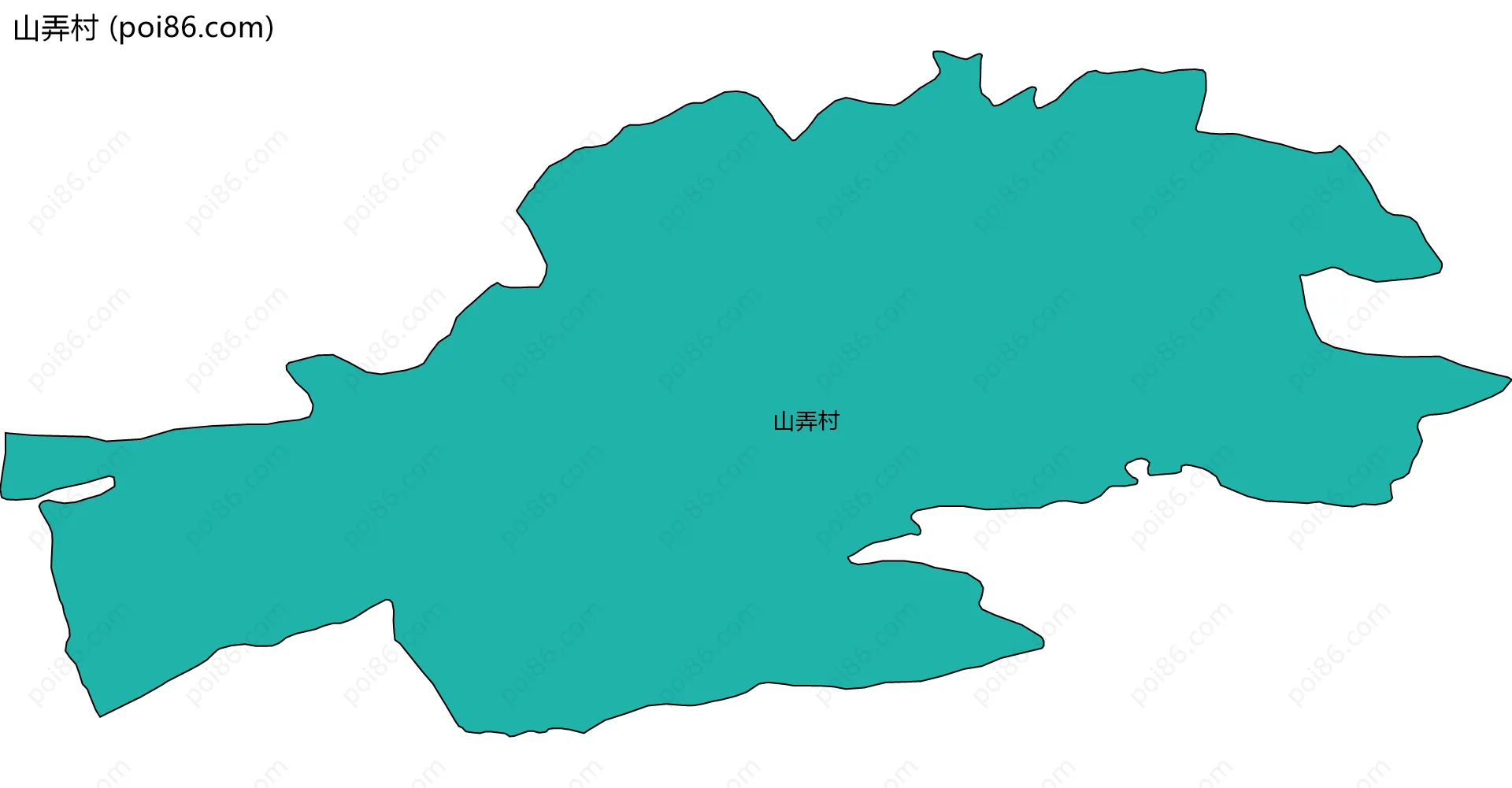 山弄村边界地图