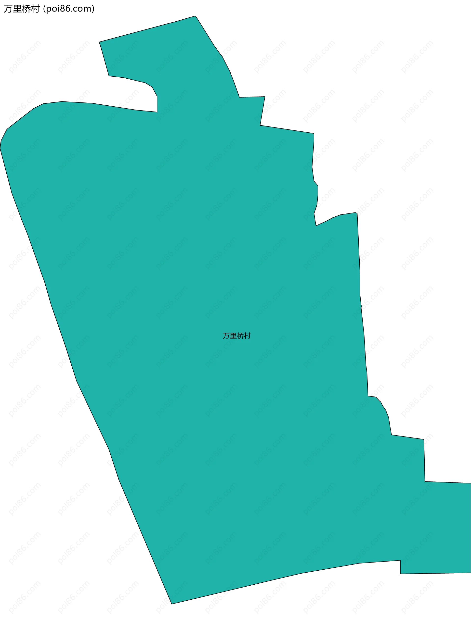 万里桥村边界地图