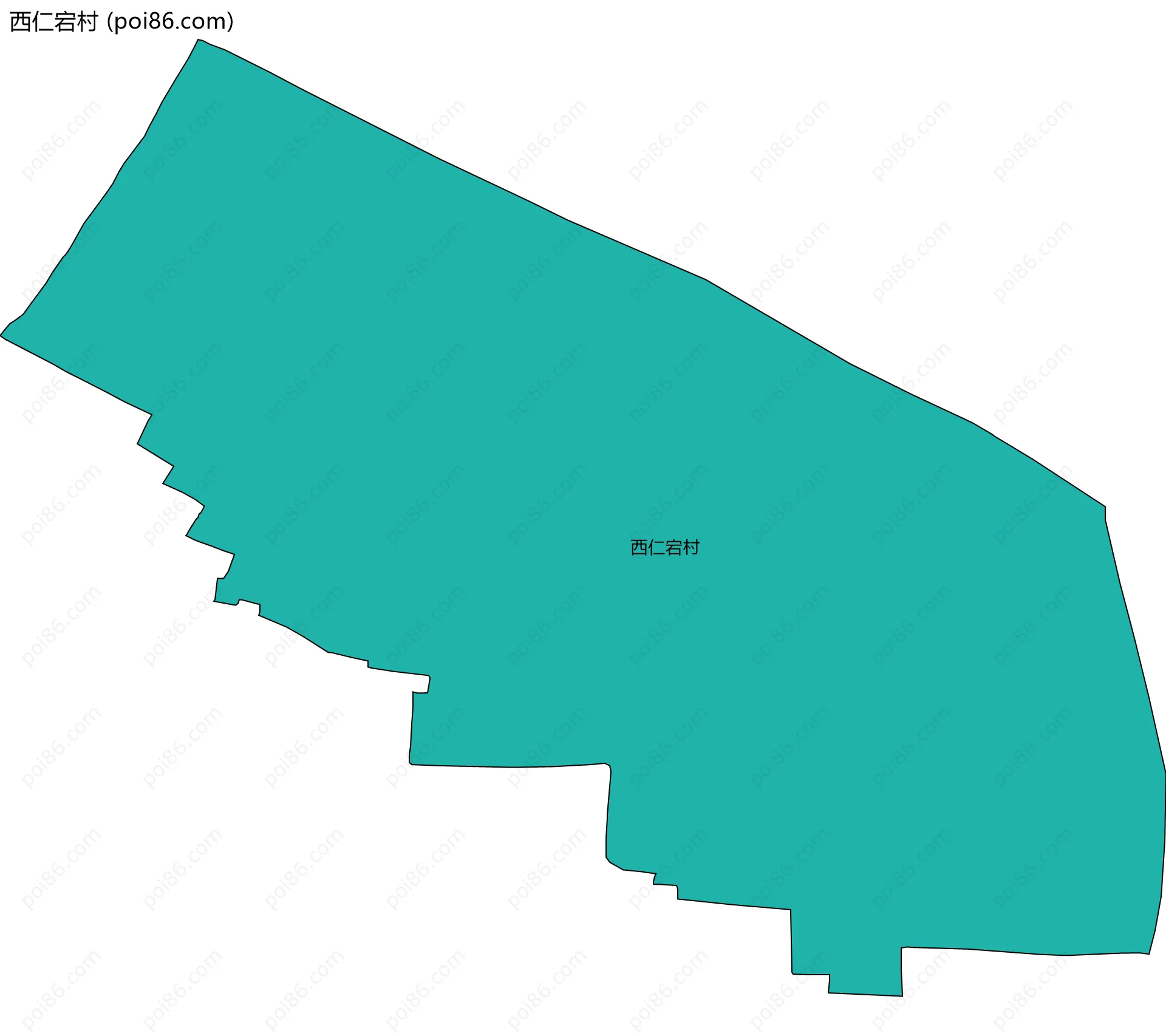 西仁宕村边界地图