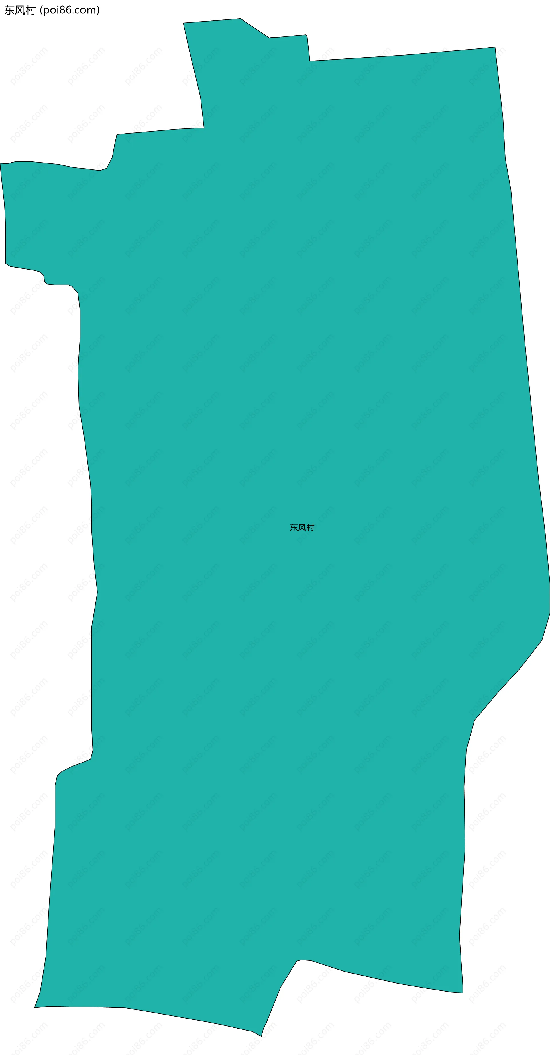 东风村边界地图