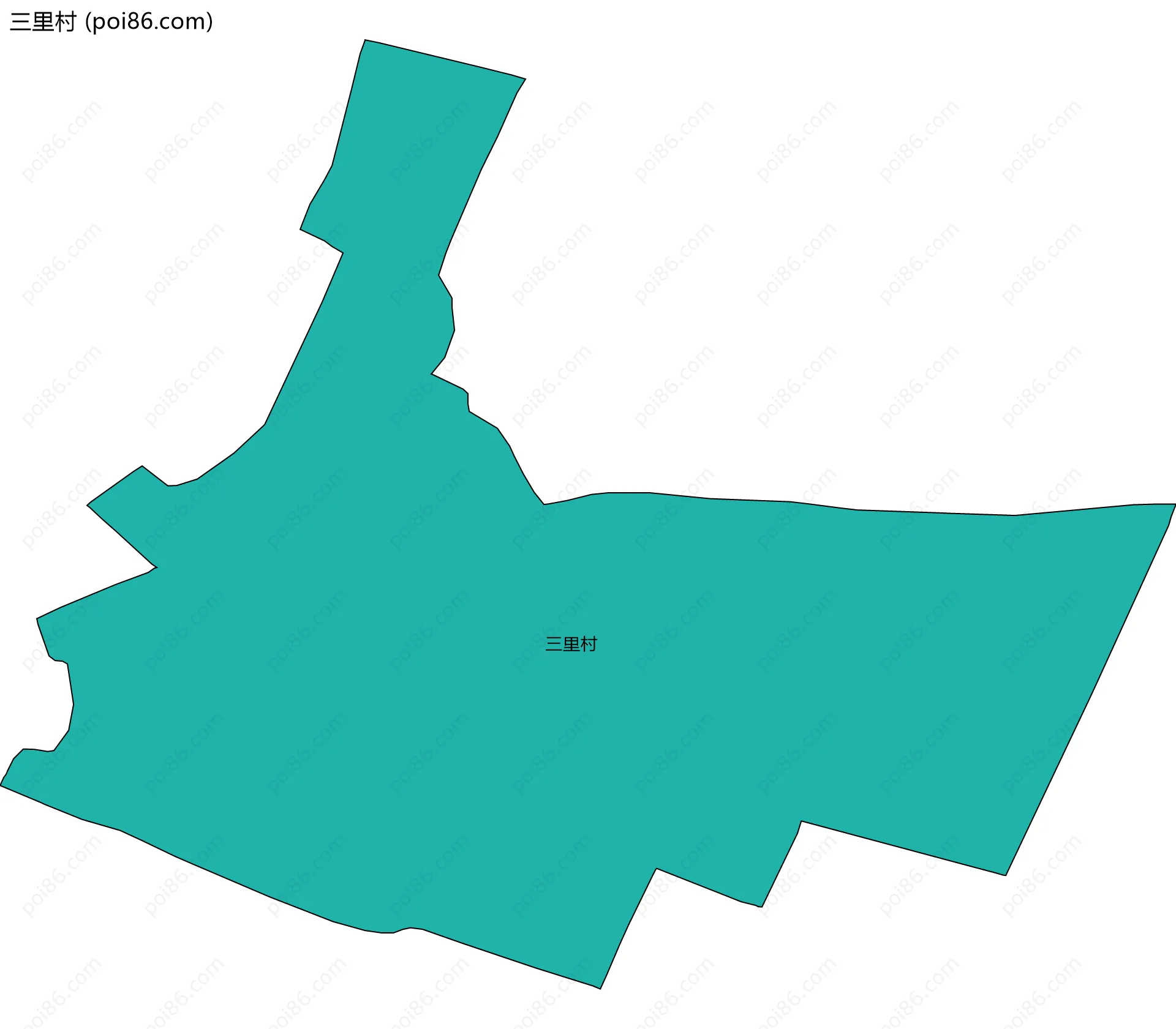 三里村边界地图