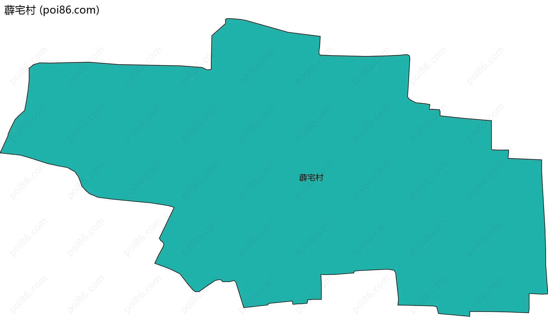 薜宅村边界地图