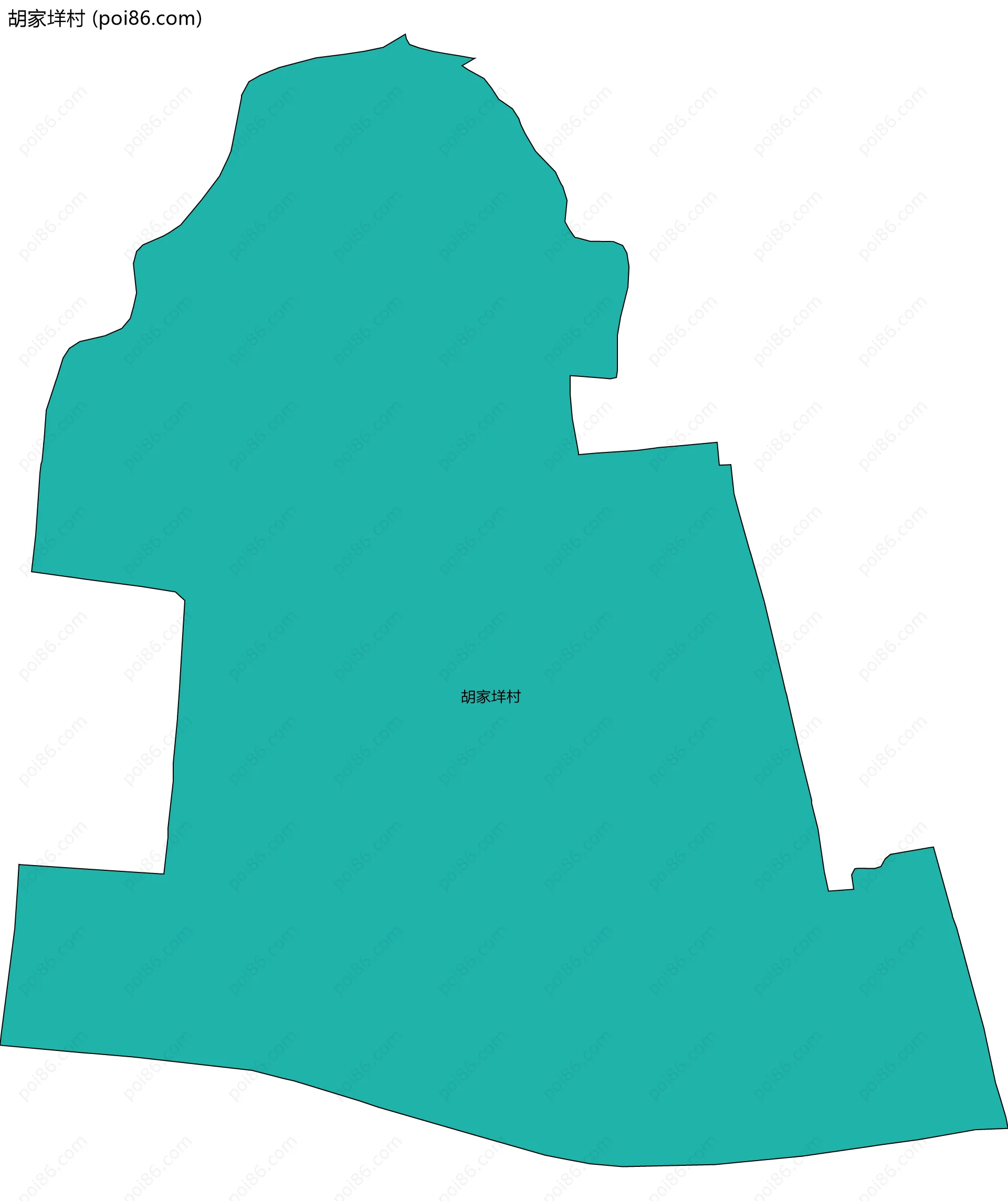 胡家垟村边界地图