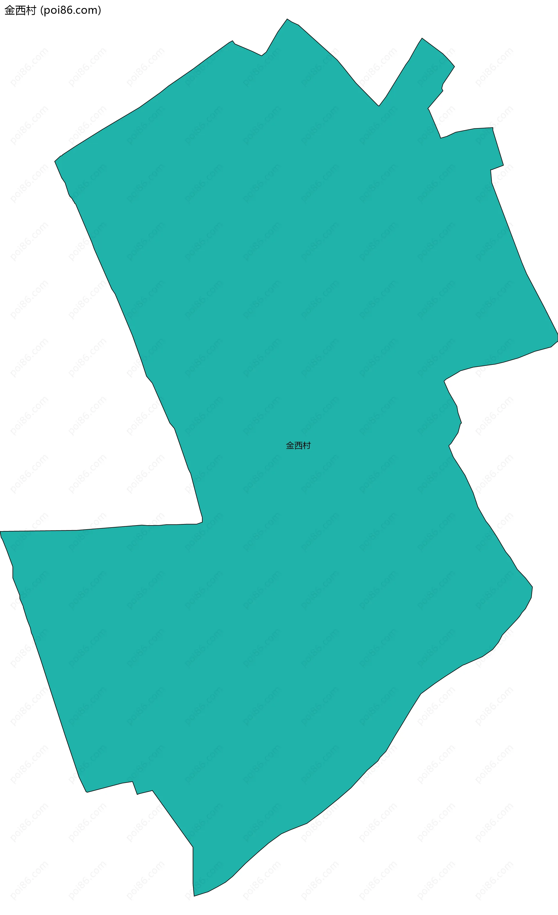 金西村边界地图