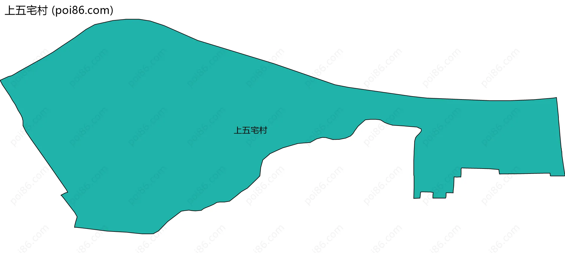 上五宅村边界地图
