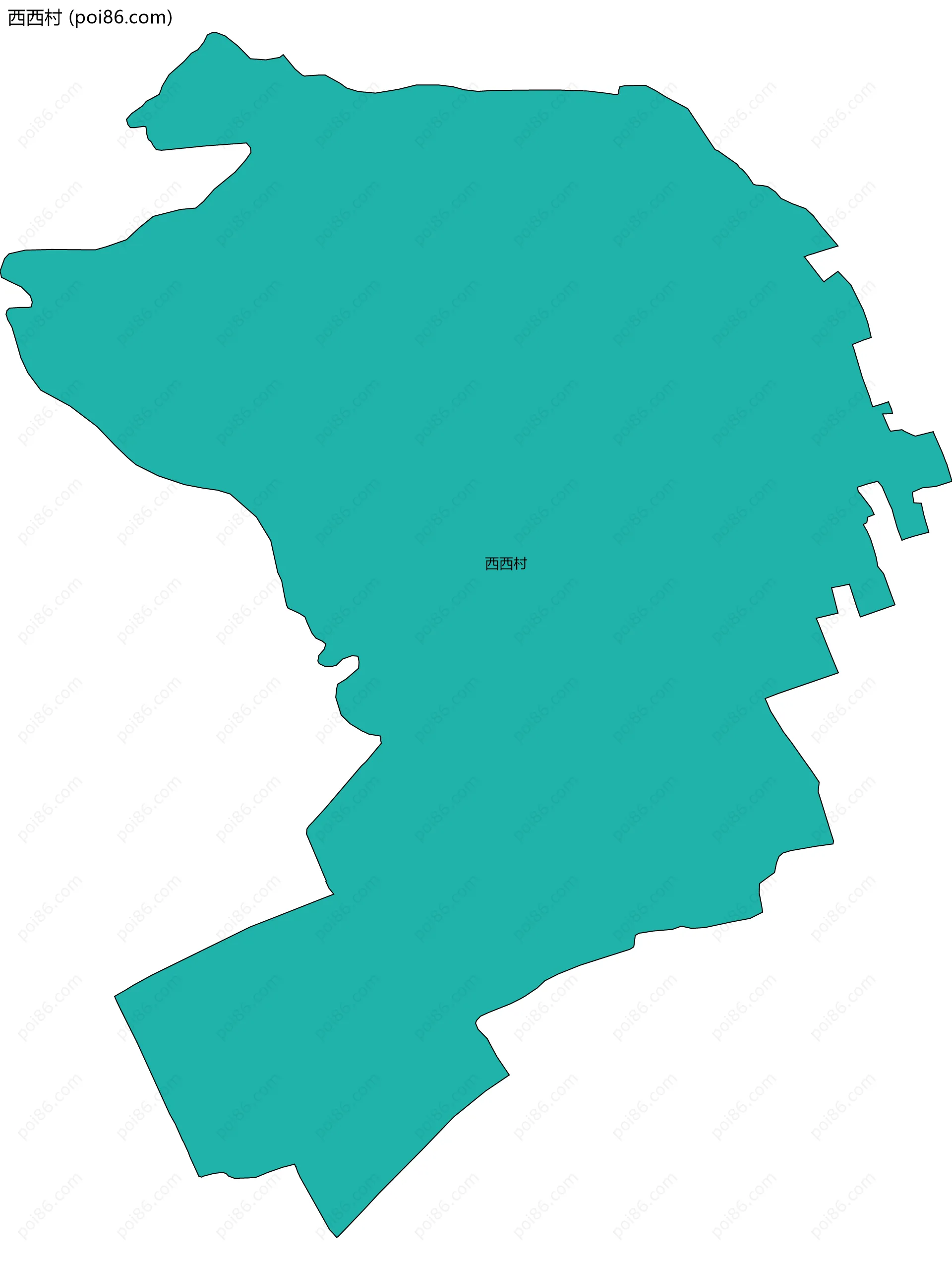 西西村边界地图