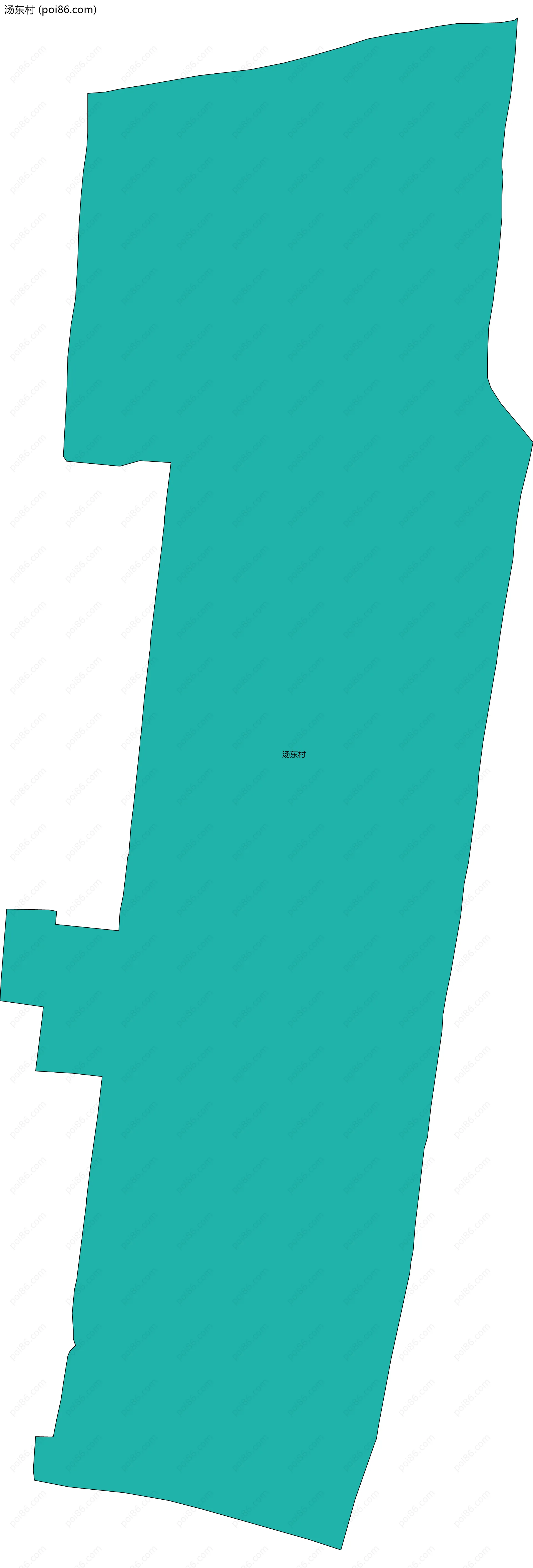 汤东村边界地图