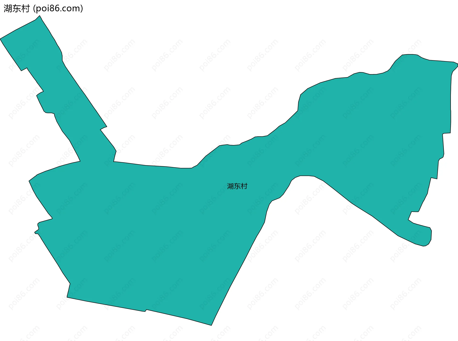 湖东村边界地图