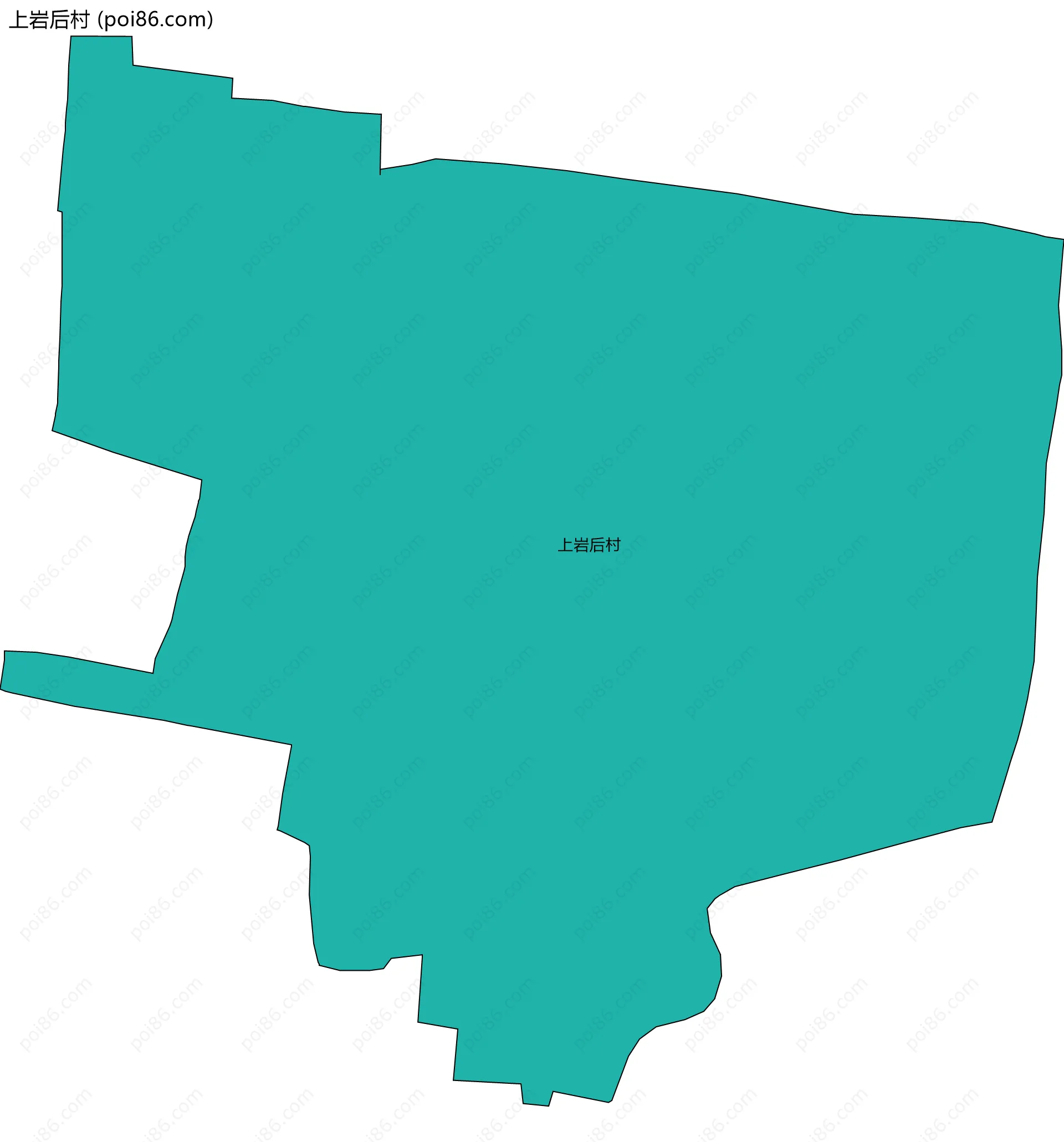 上岩后村边界地图