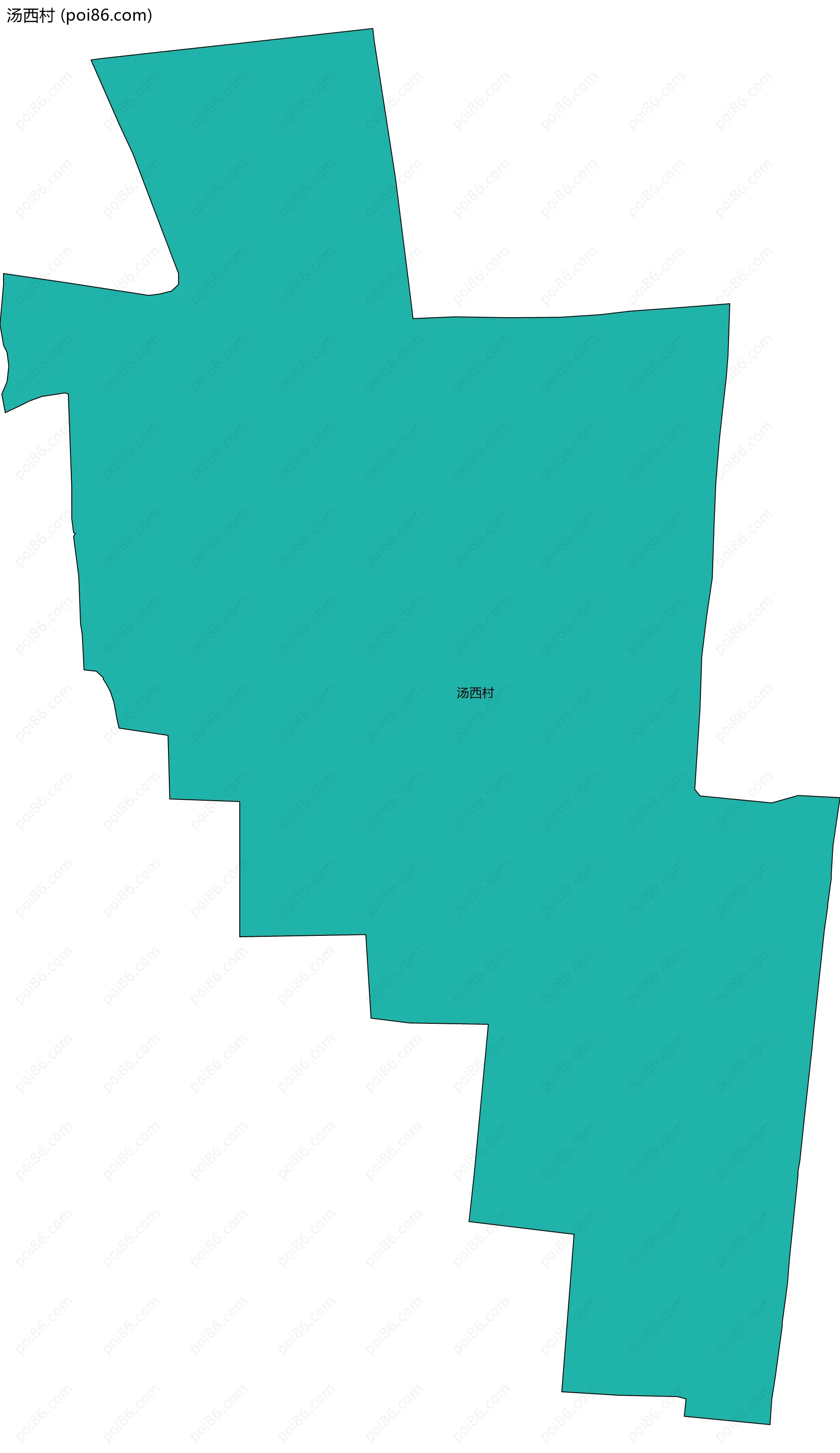汤西村边界地图