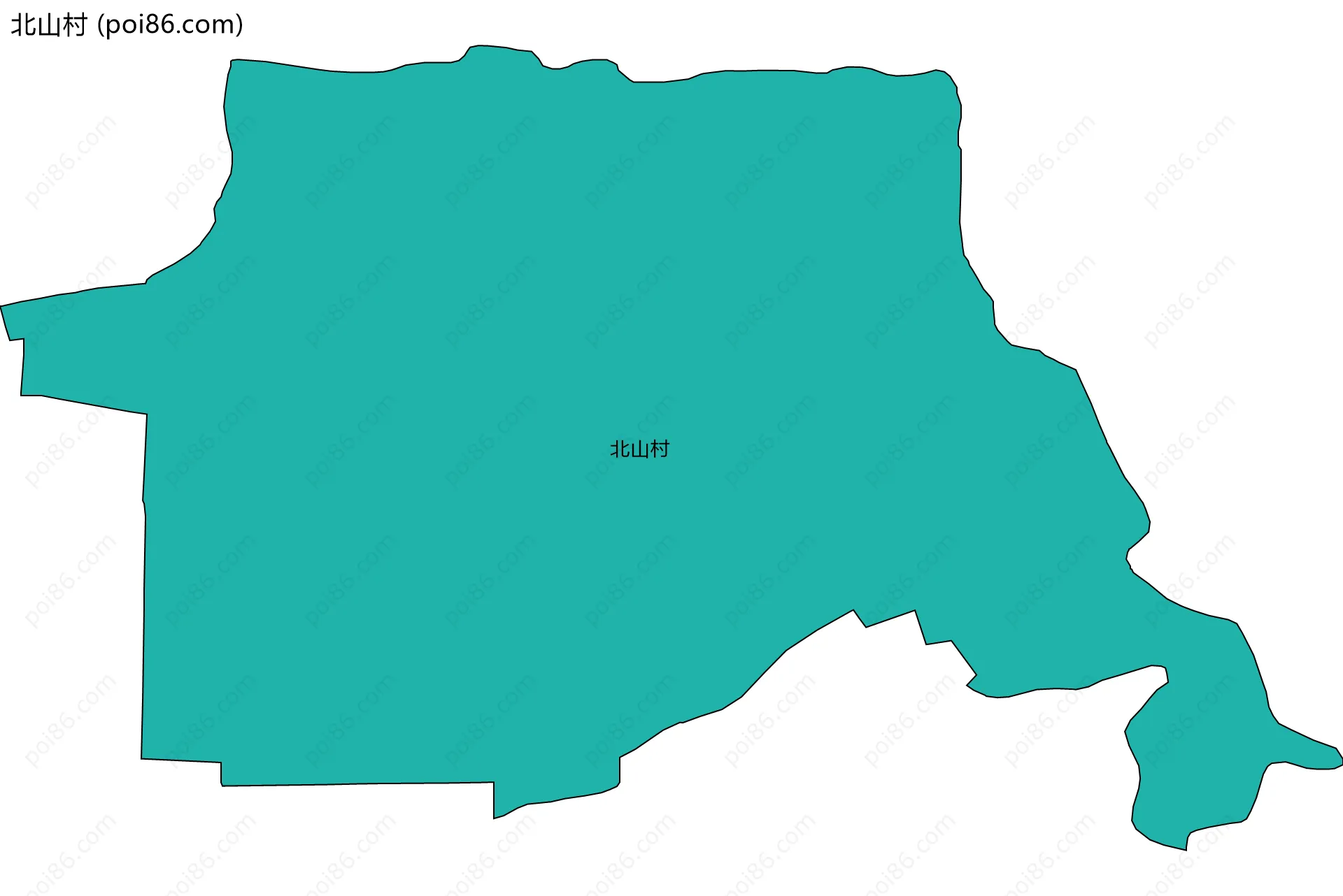 北山村边界地图
