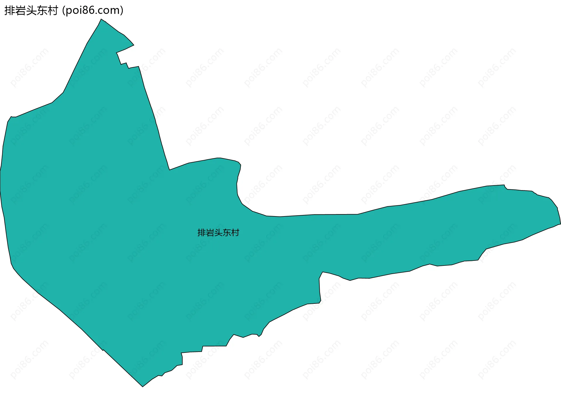 排岩头东村边界地图