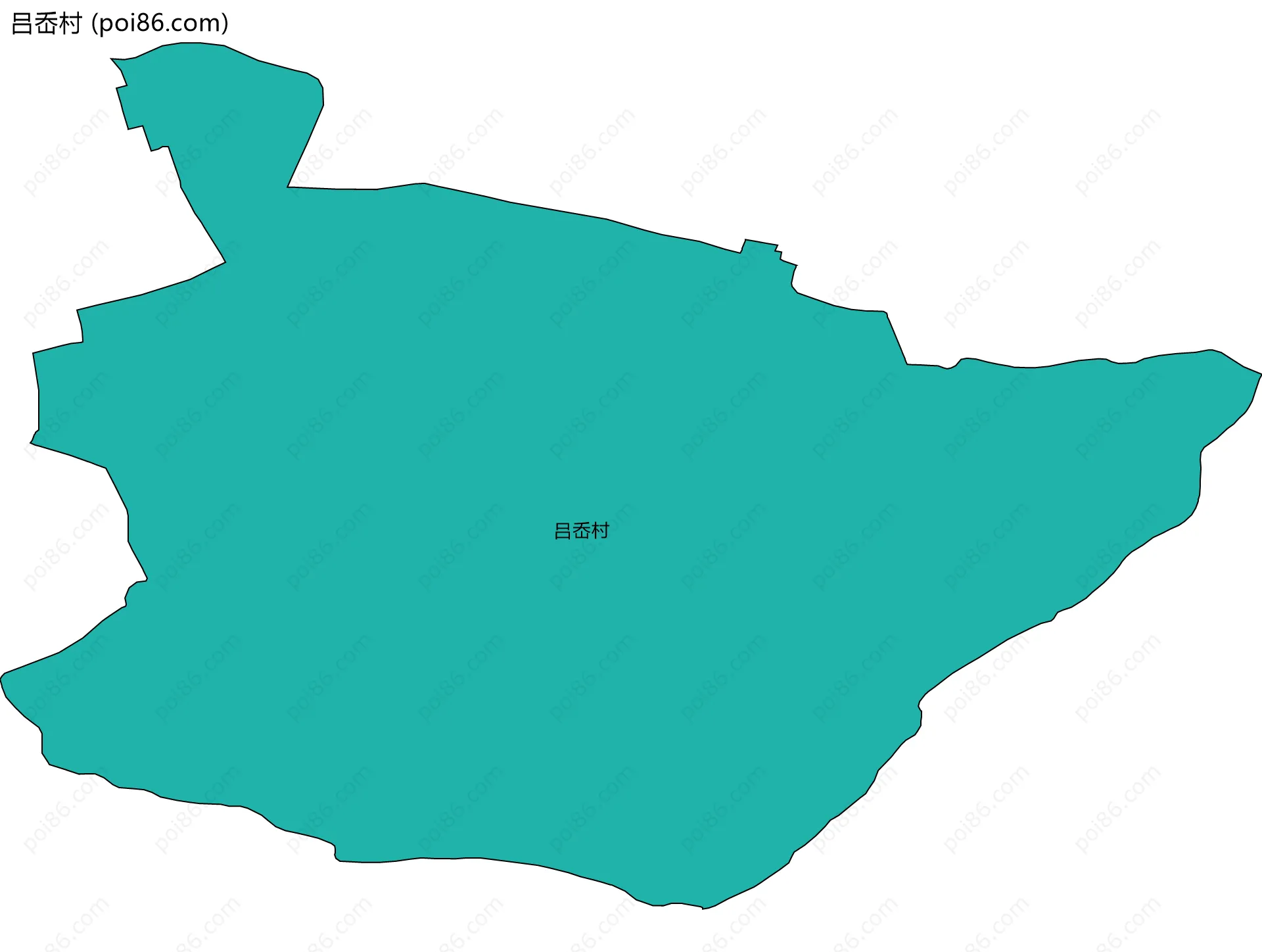 吕岙村边界地图