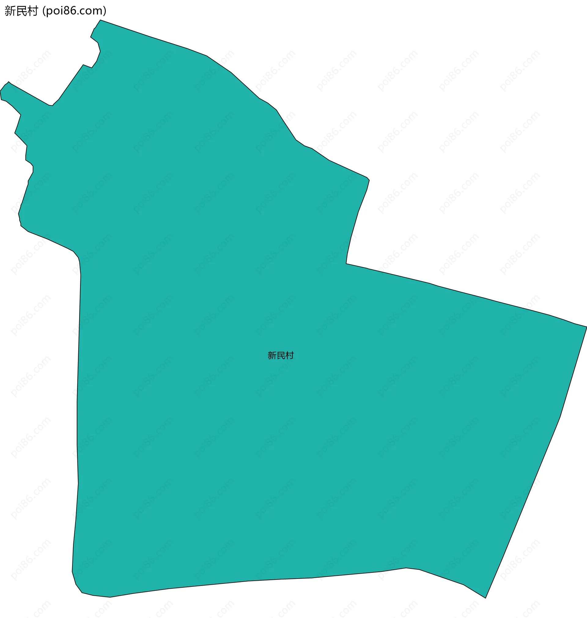 新民村边界地图