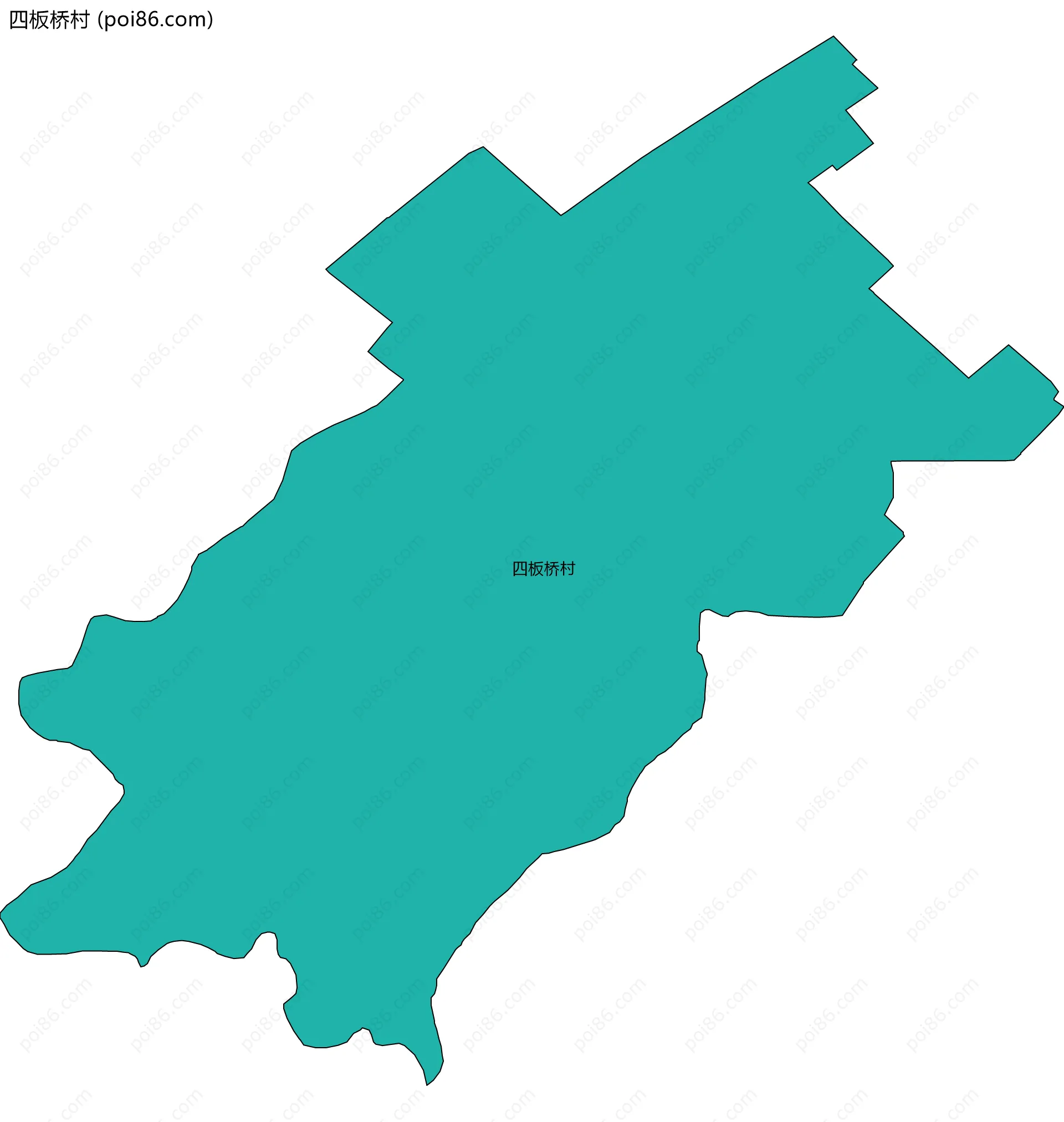 四板桥村边界地图