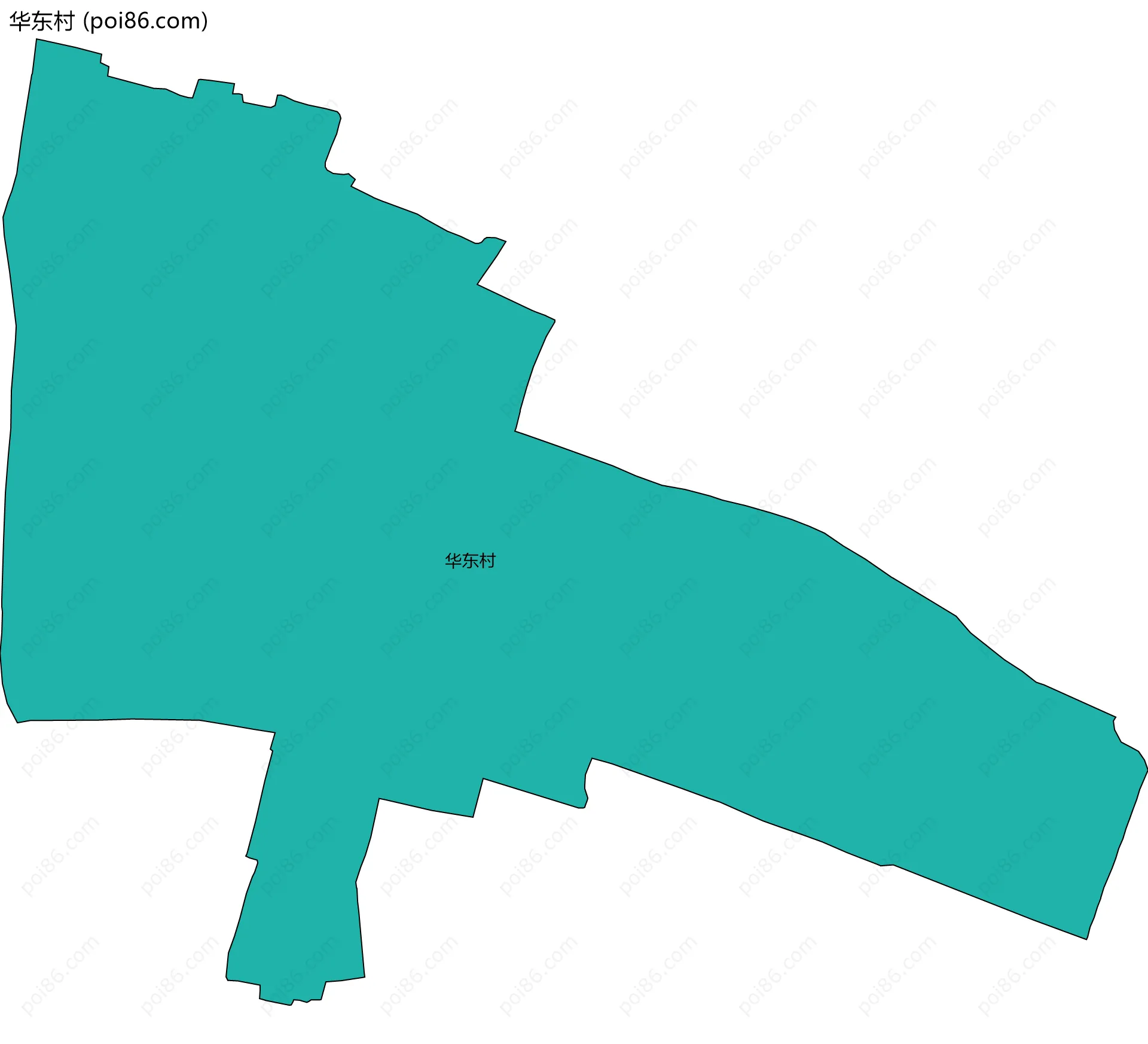 华东村边界地图