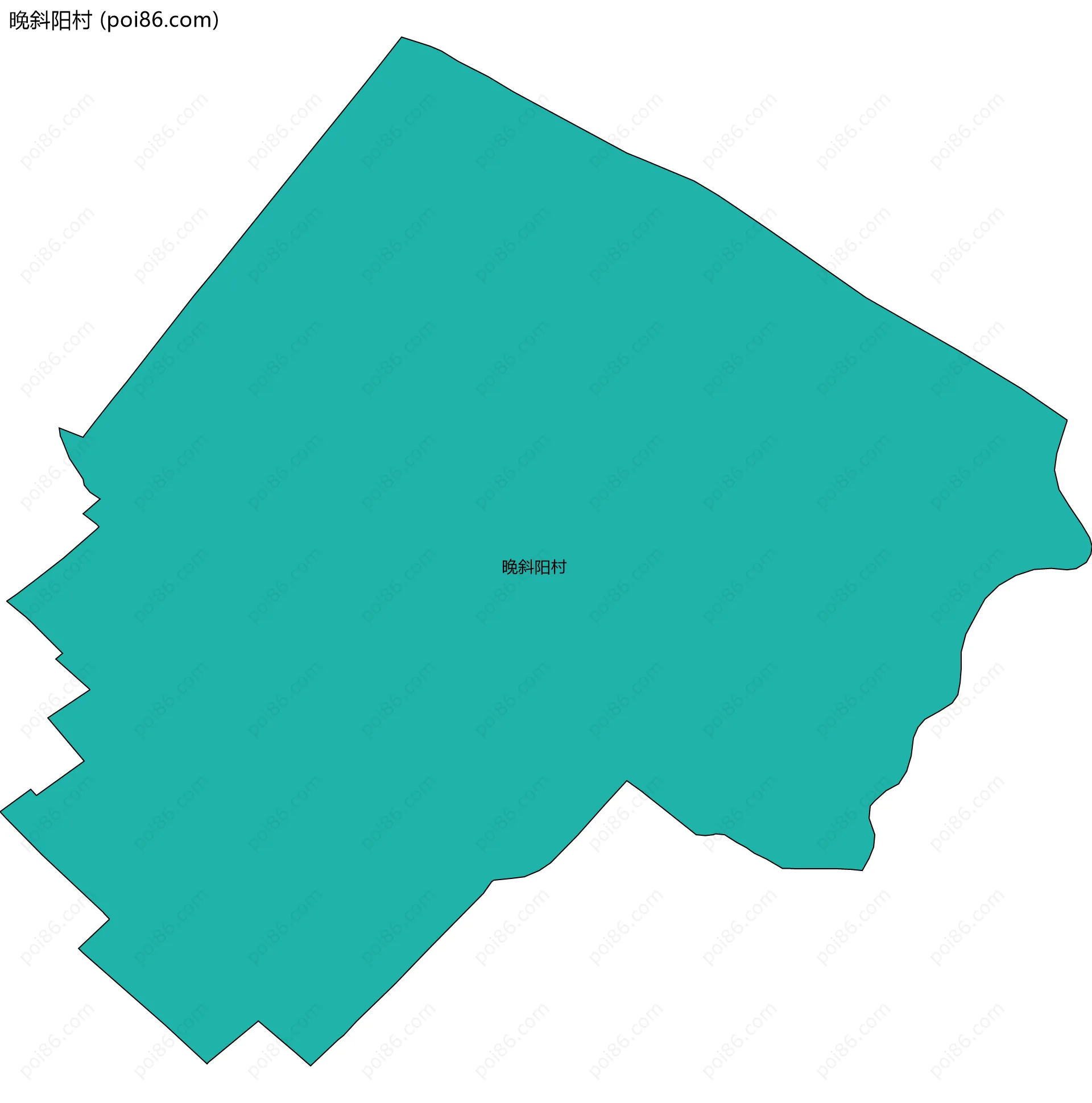 晚斜阳村边界地图