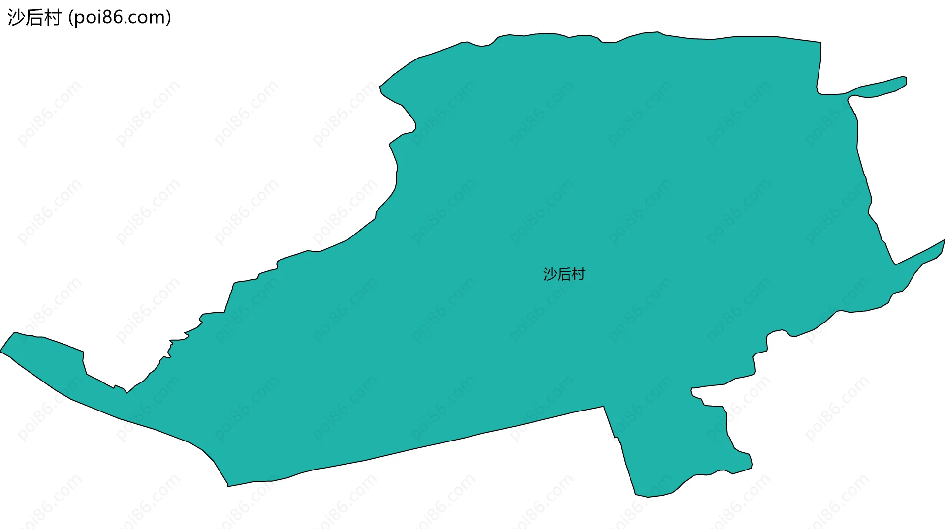 沙后村边界地图