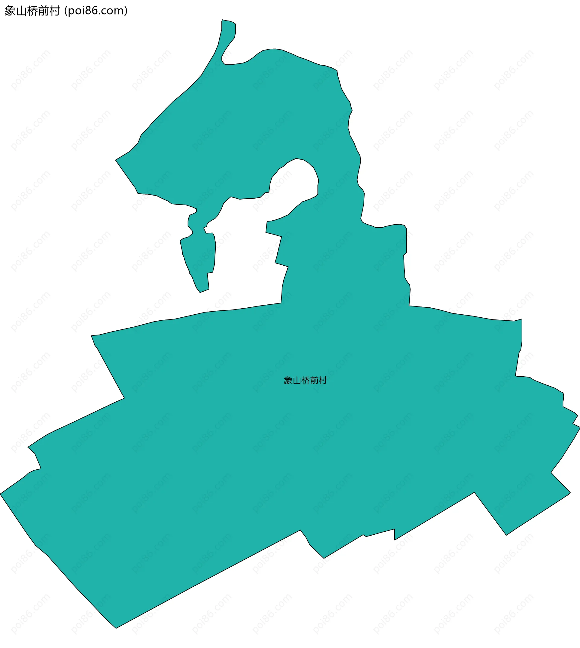 象山桥前村边界地图