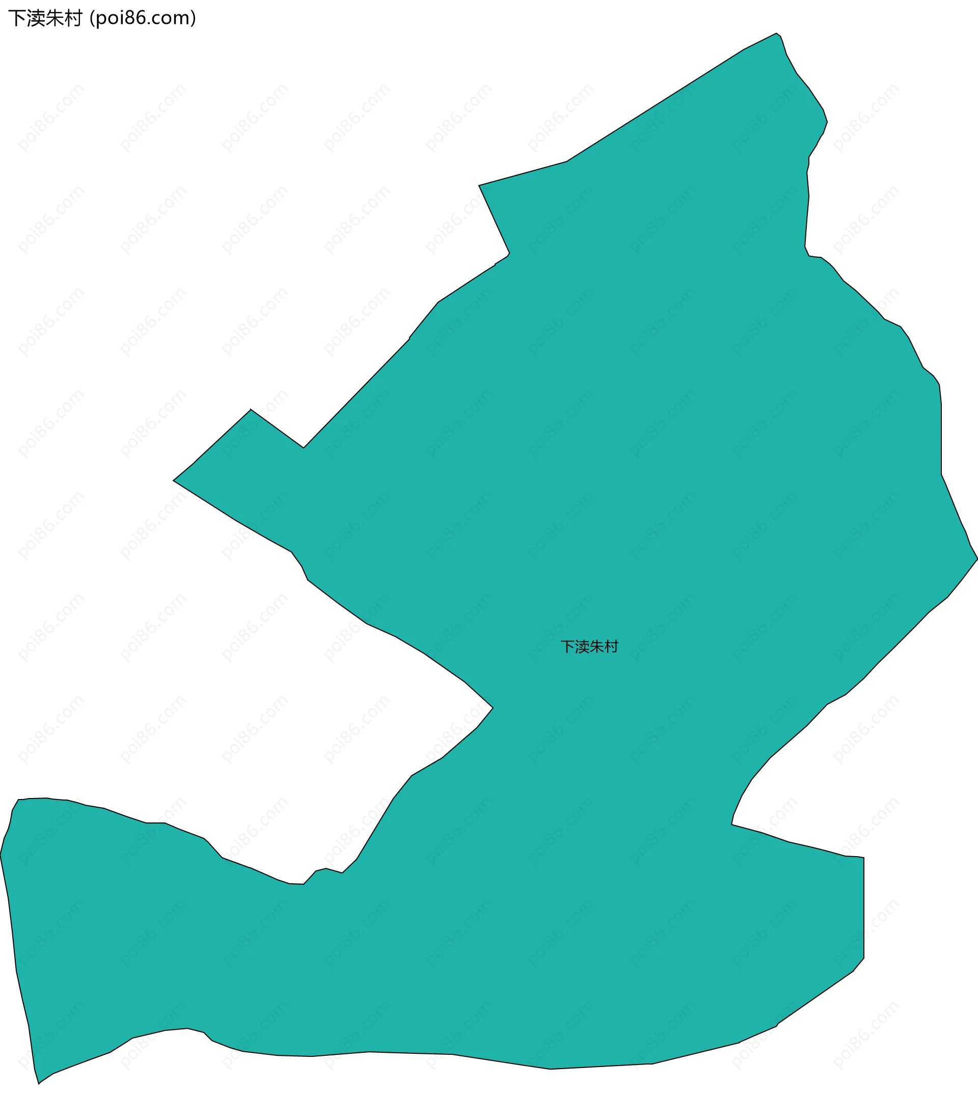 下渎朱村边界地图