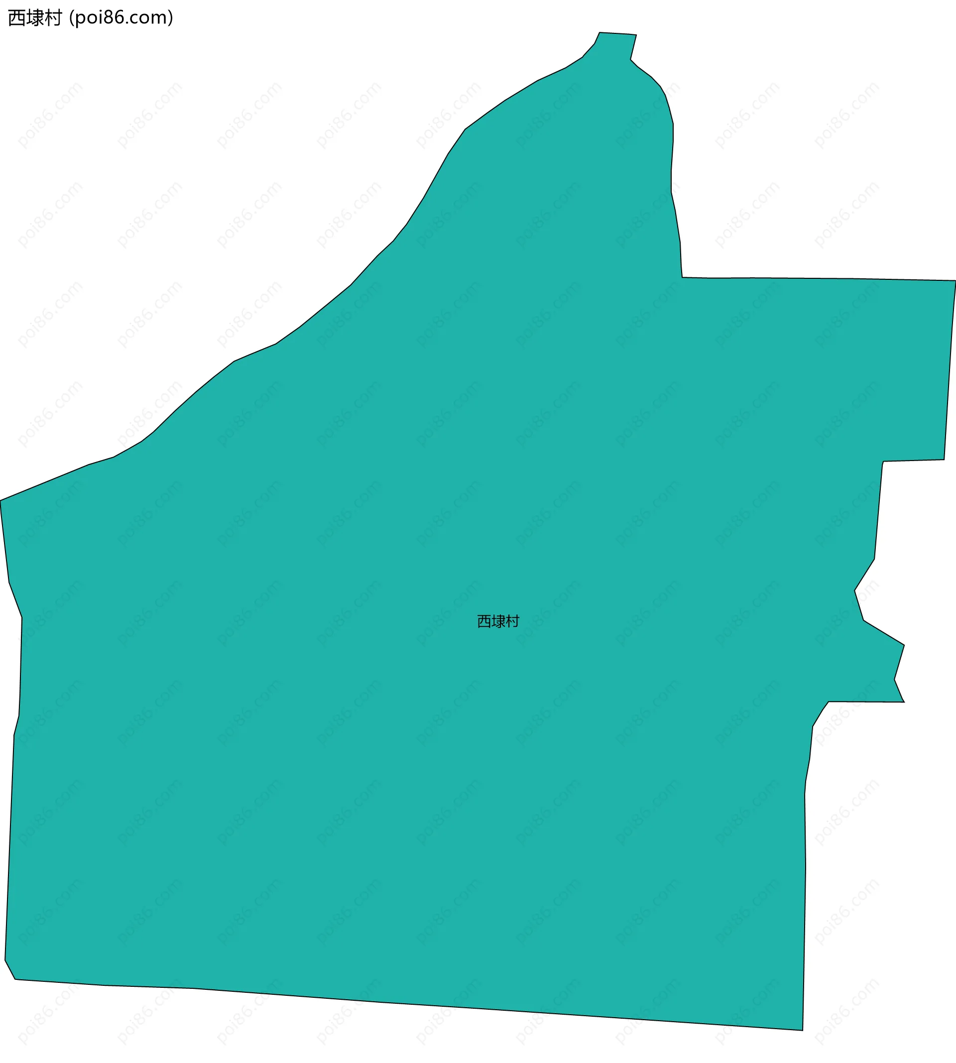 西埭村边界地图