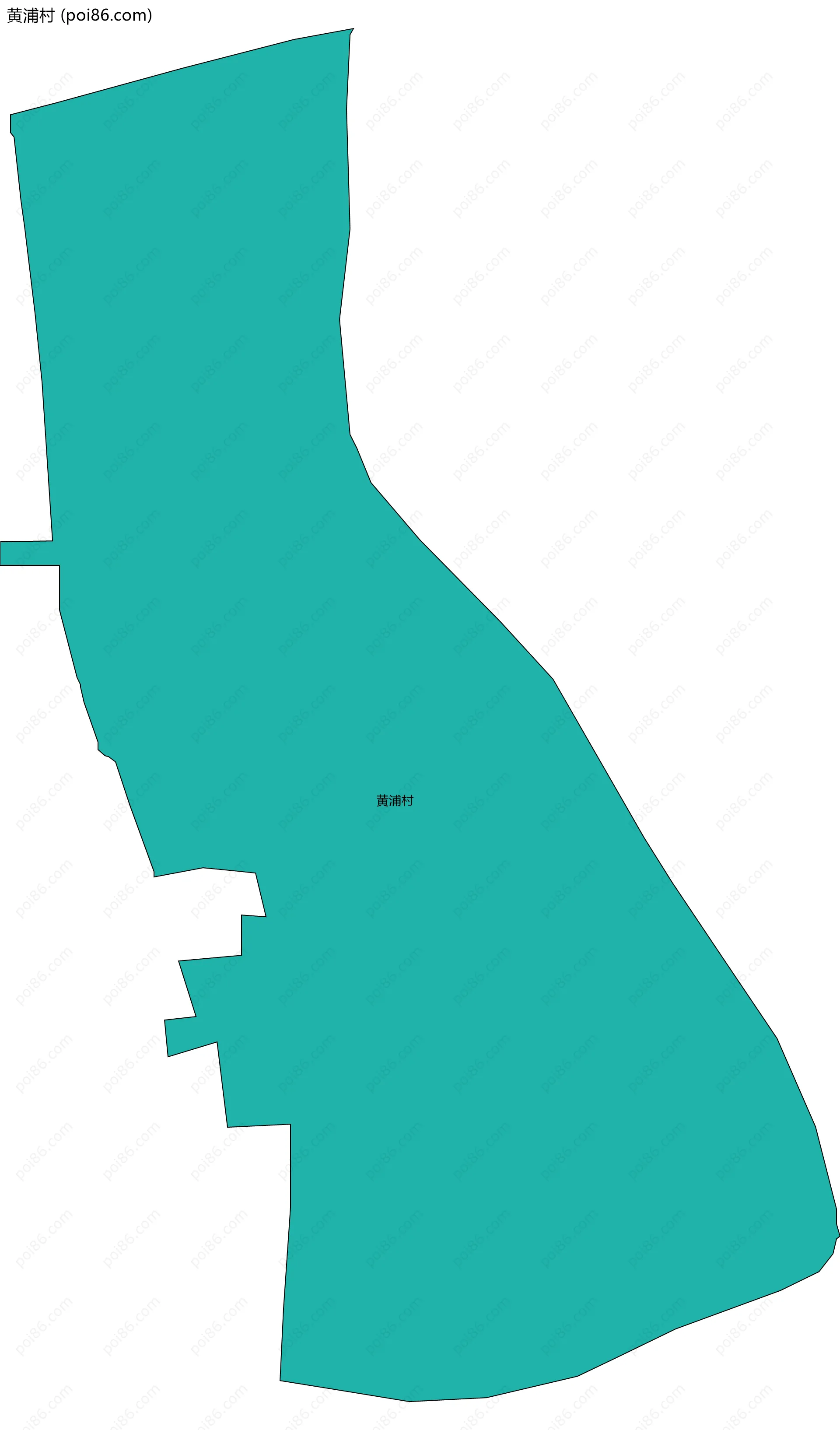 黄浦村边界地图