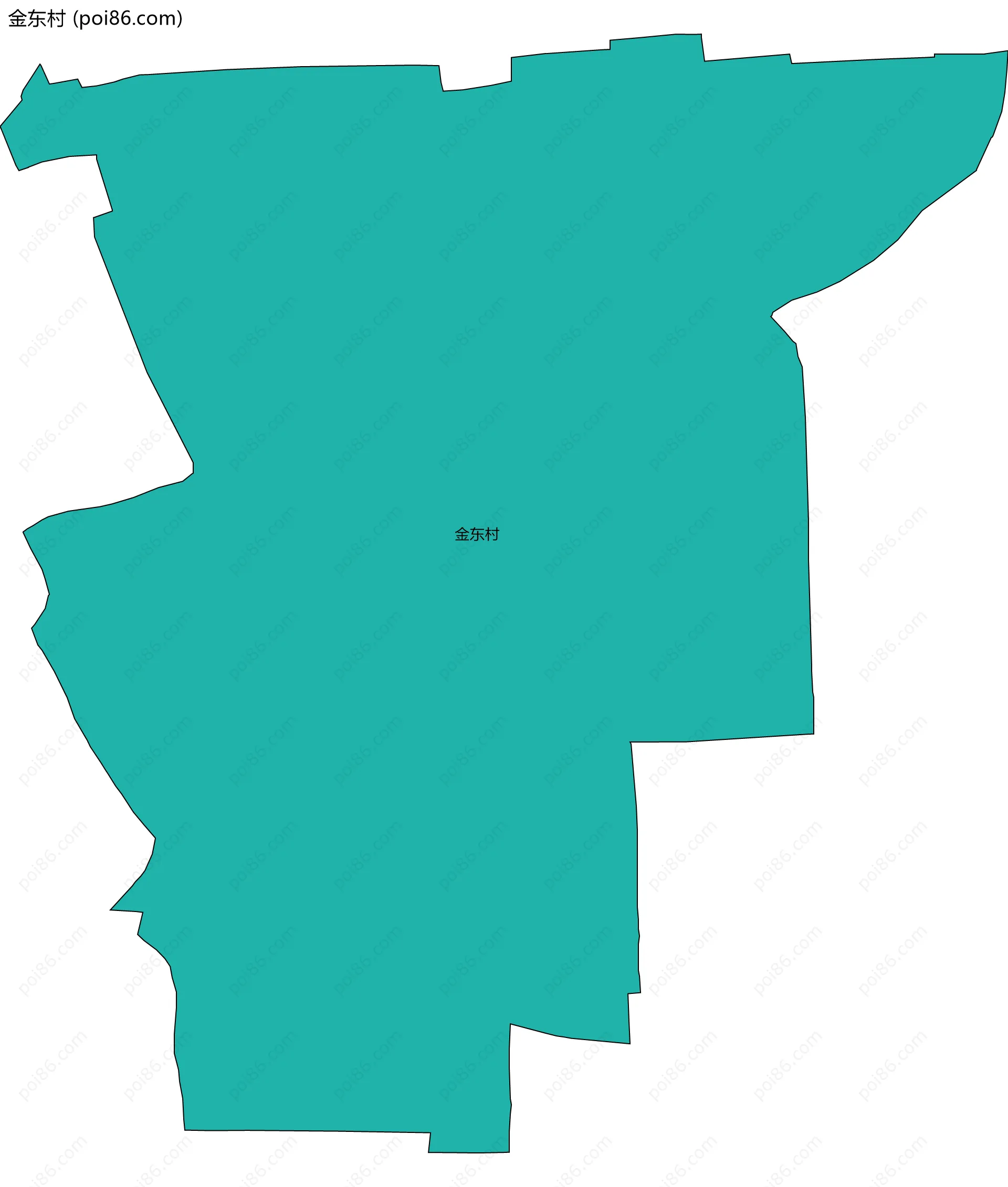 金东村边界地图