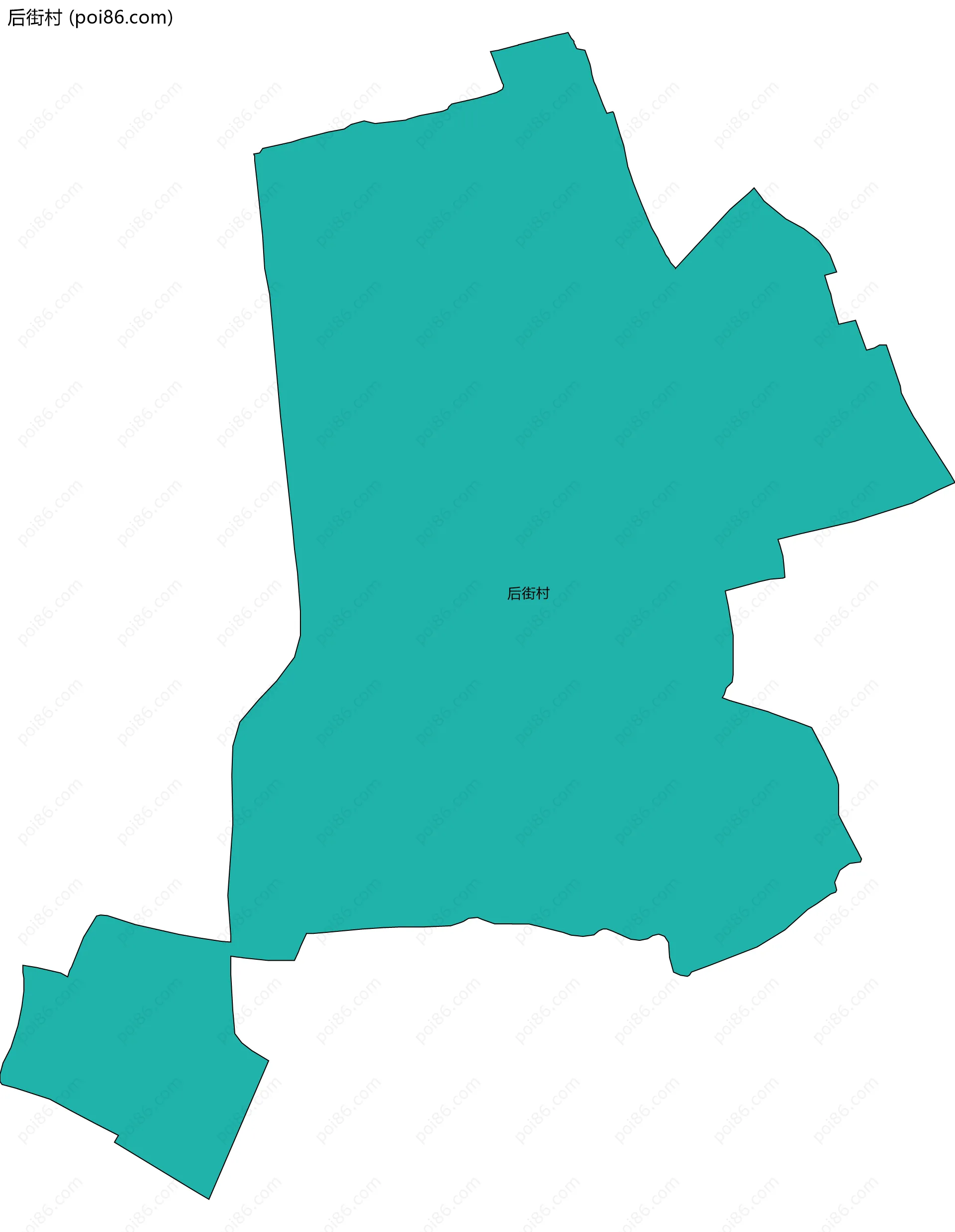 后街村边界地图