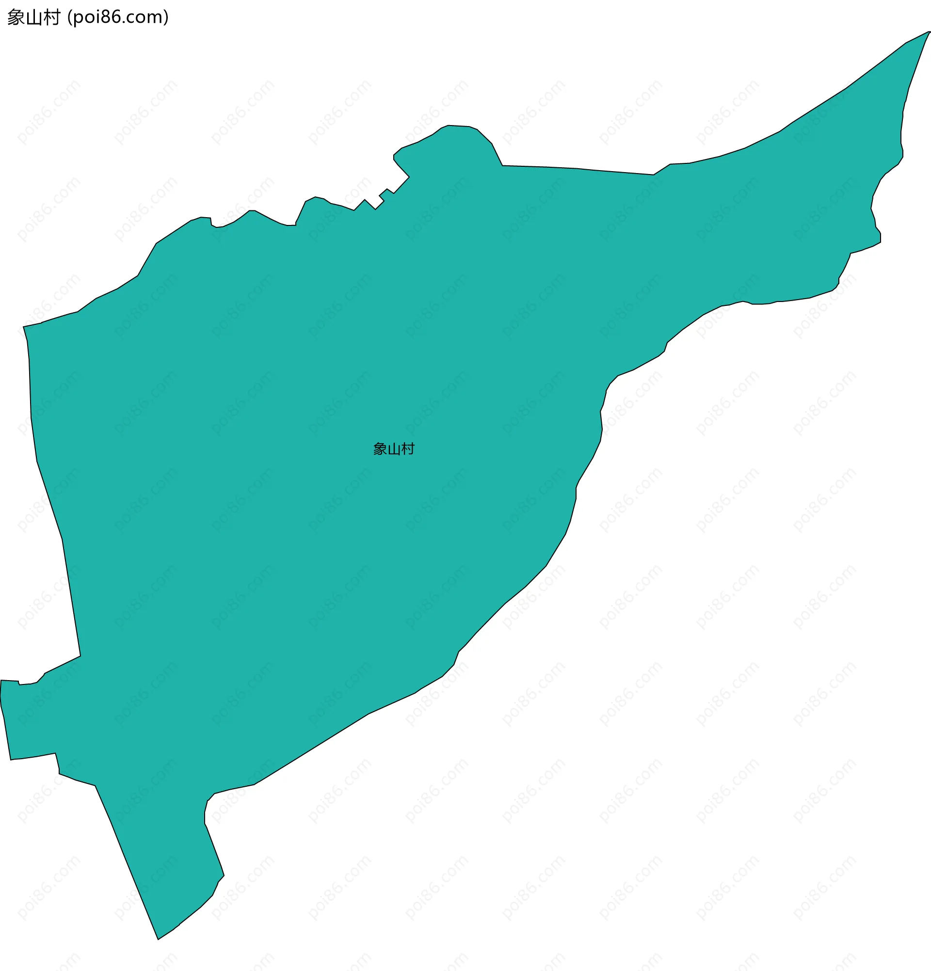 象山村边界地图